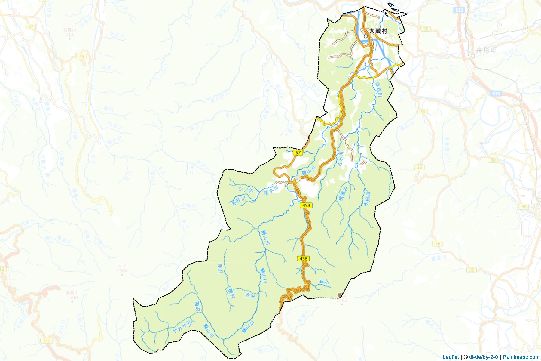 Okura (Yamagata Prefecture) Map Cropping Samples-1