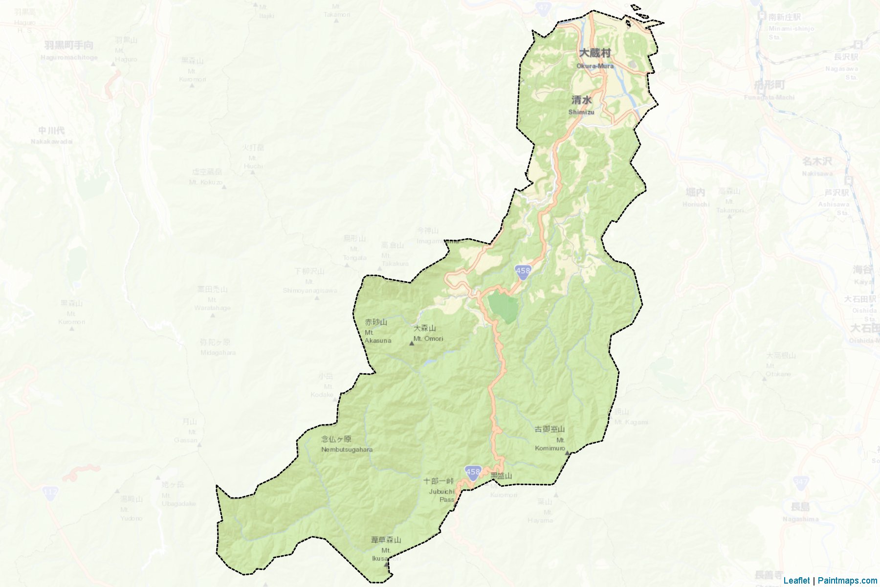 Okura (Yamagata Prefecture) Map Cropping Samples-2