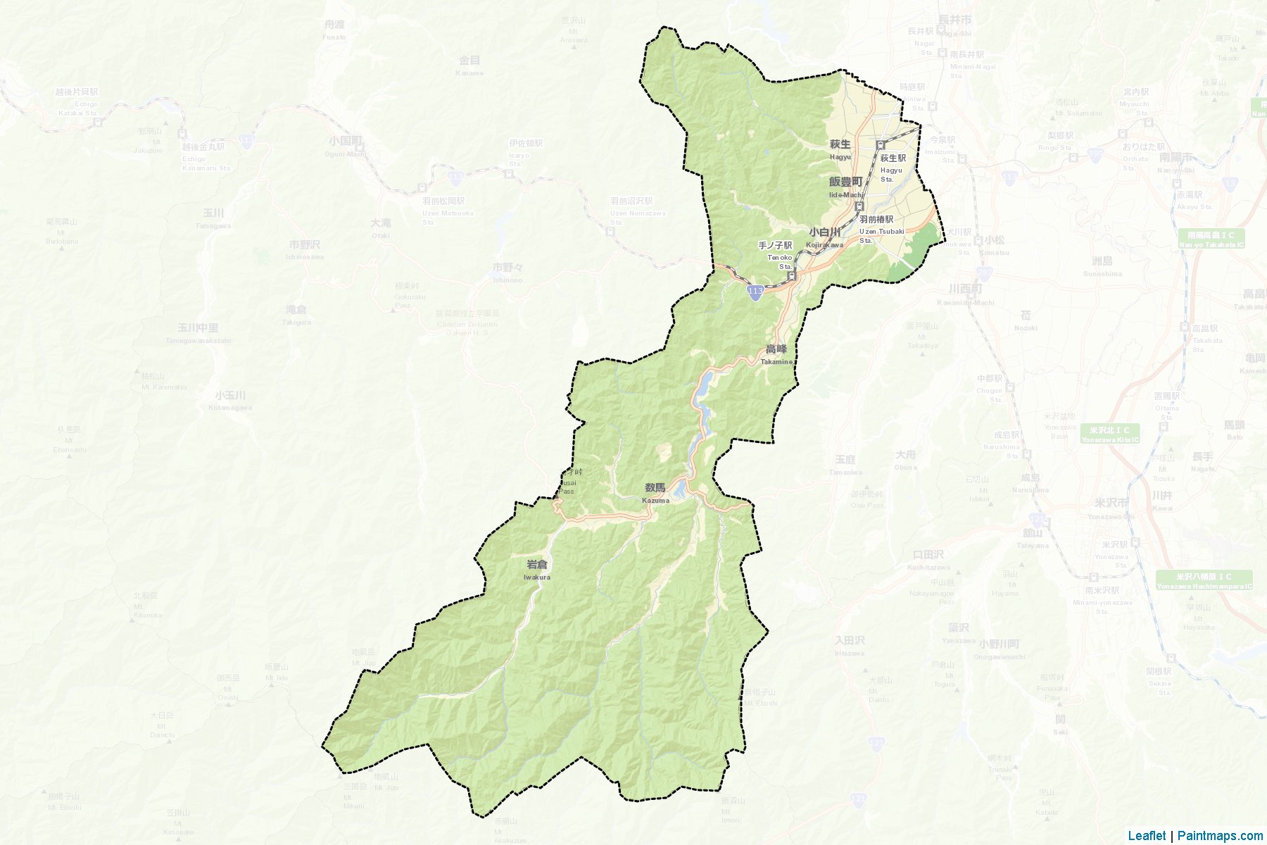 Muestras de recorte de mapas Iide (Yamagata)-2