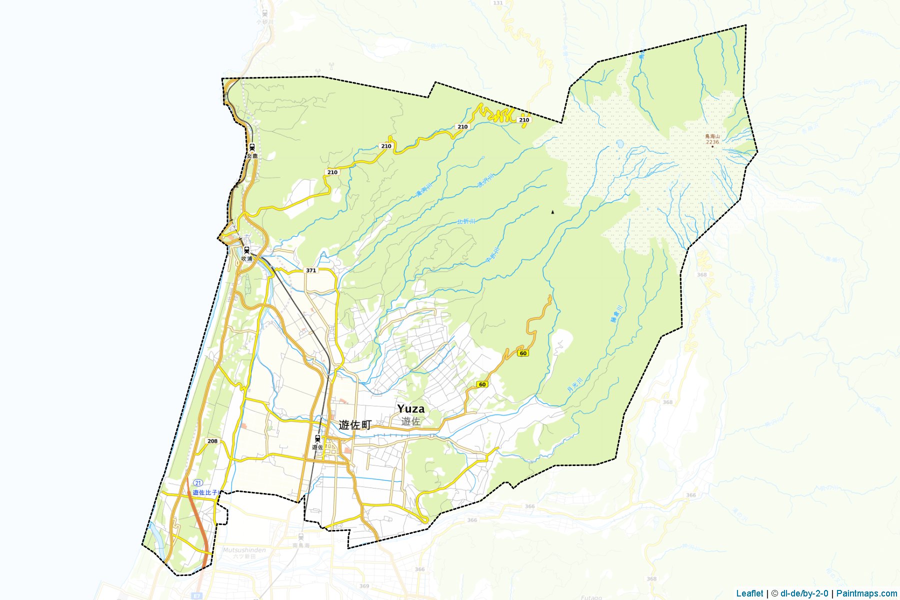 Yuza (Yamagata Prefecture) Map Cropping Samples-1