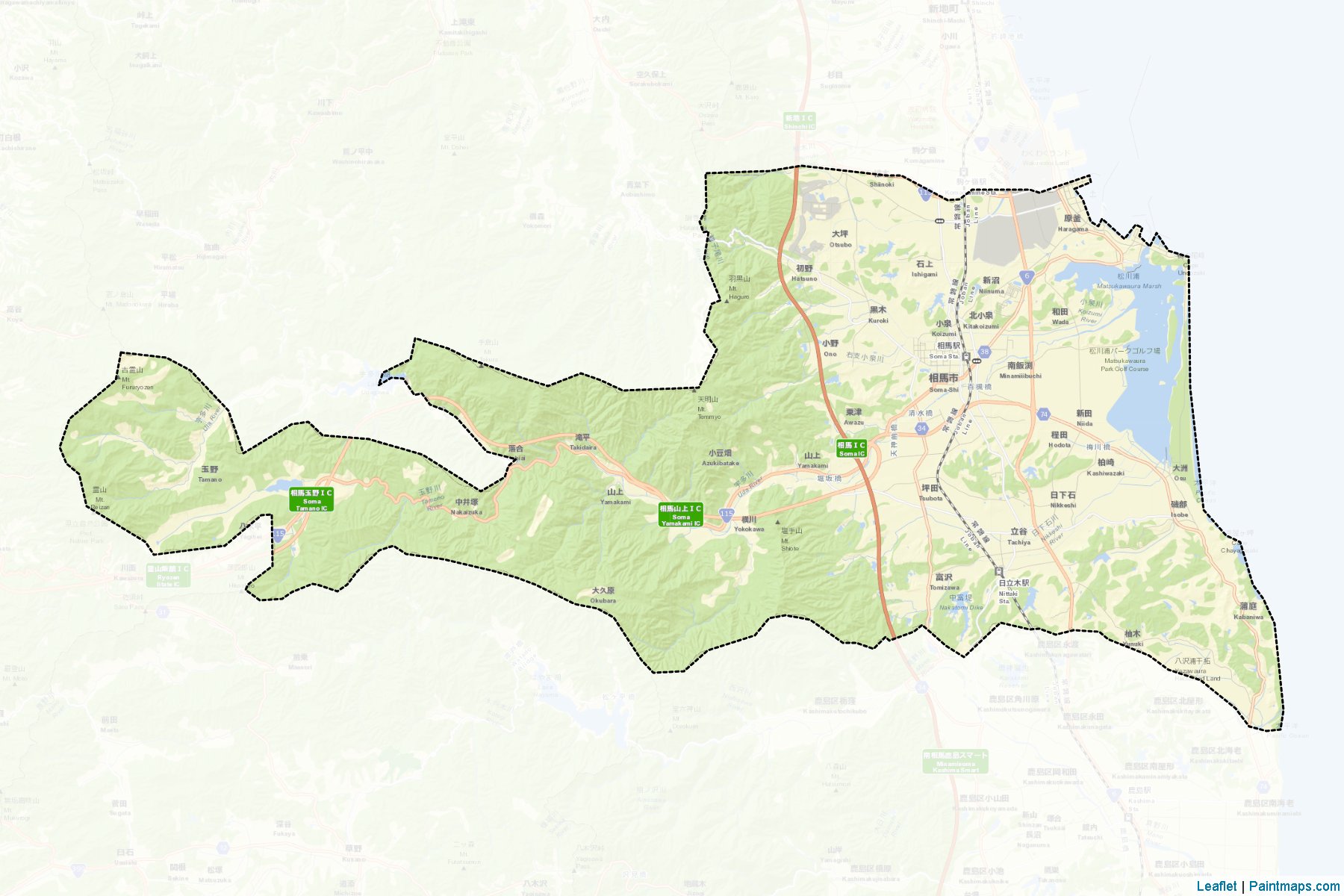 Soma (Fukushima Prefecture) Map Cropping Samples-2