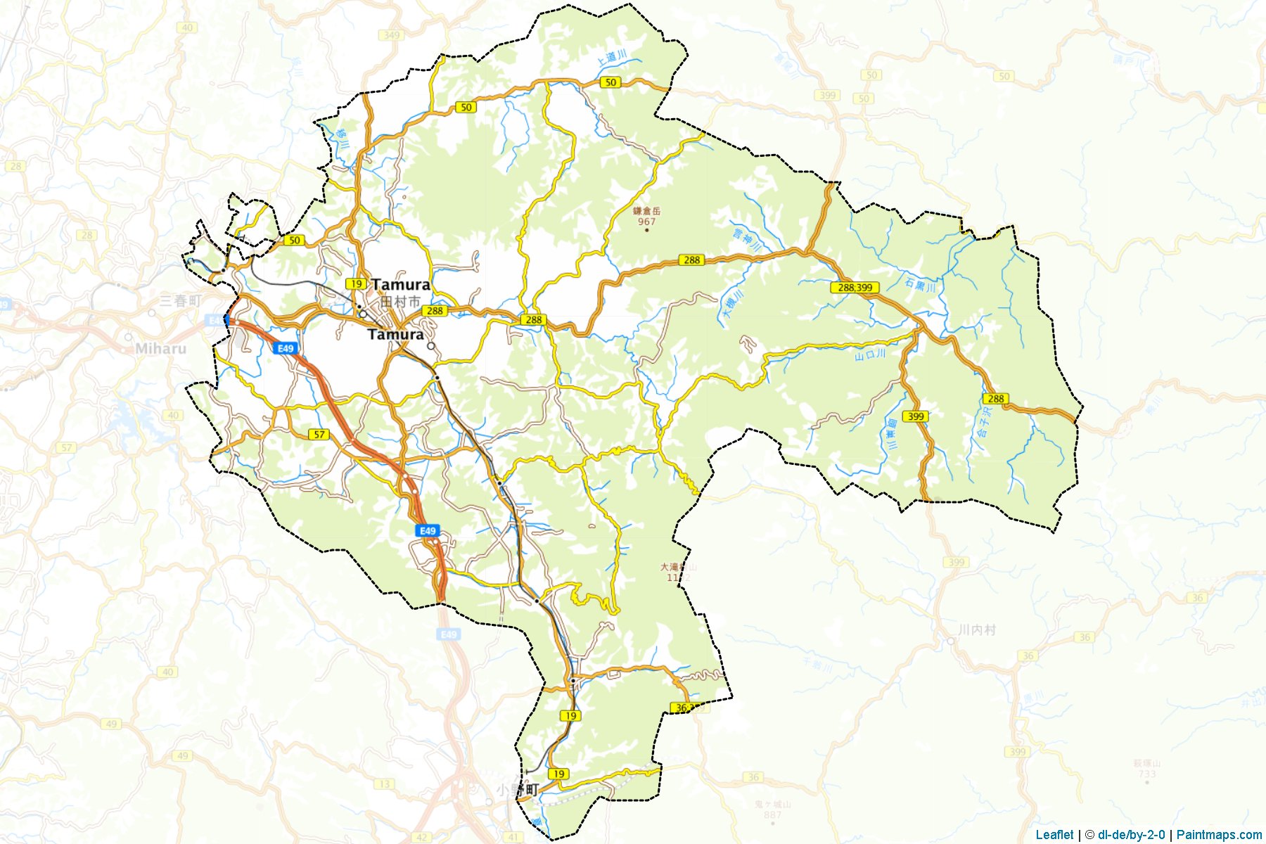 Tamura (Fukushima Prefecture) Map Cropping Samples-1