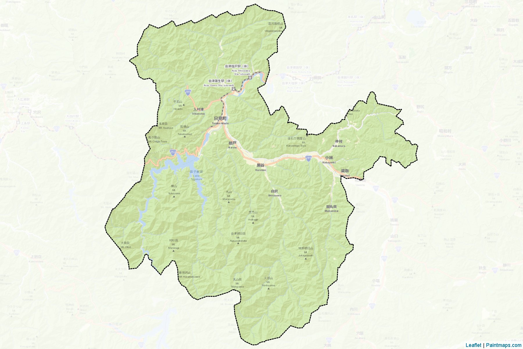 Tadami (Fukushima Prefecture) Map Cropping Samples-2