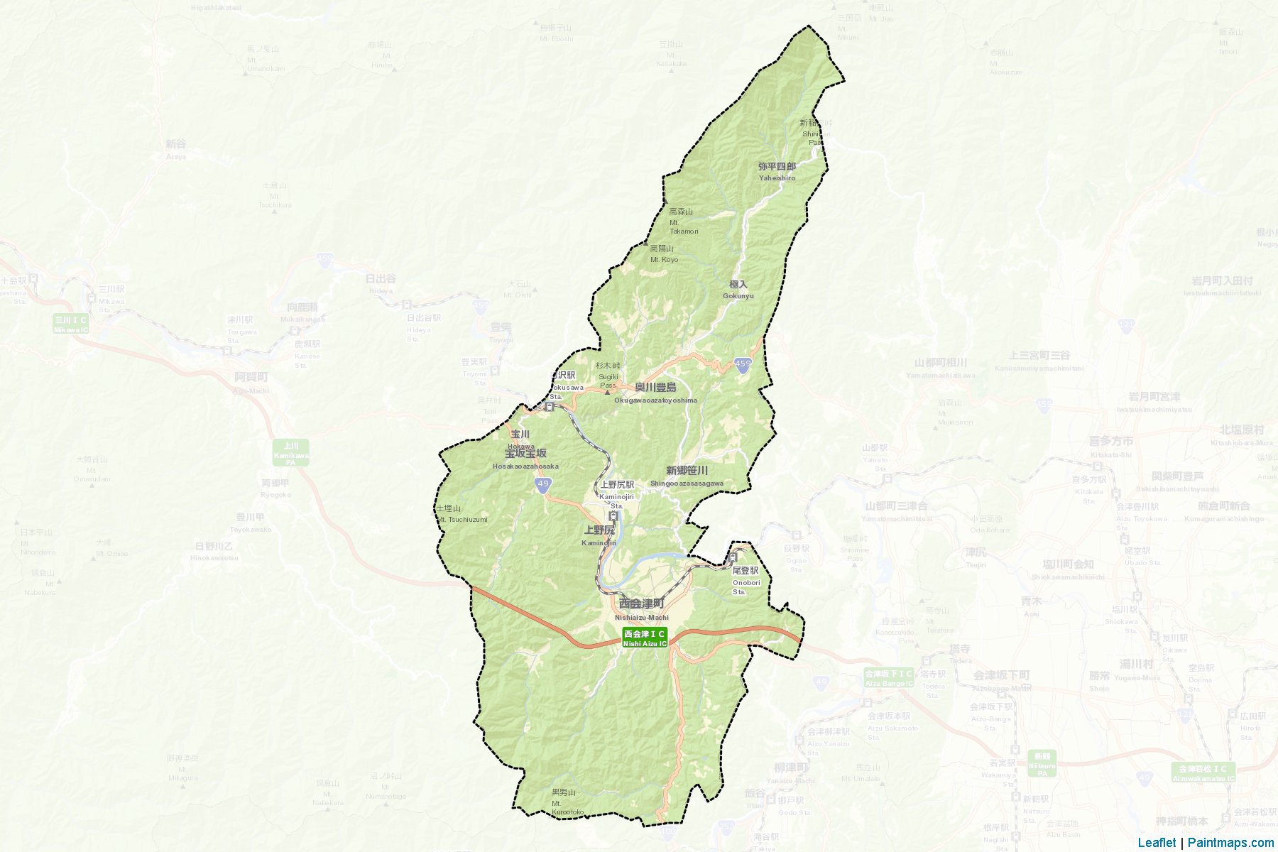 Muestras de recorte de mapas Nishiaizu (Fukushima)-2