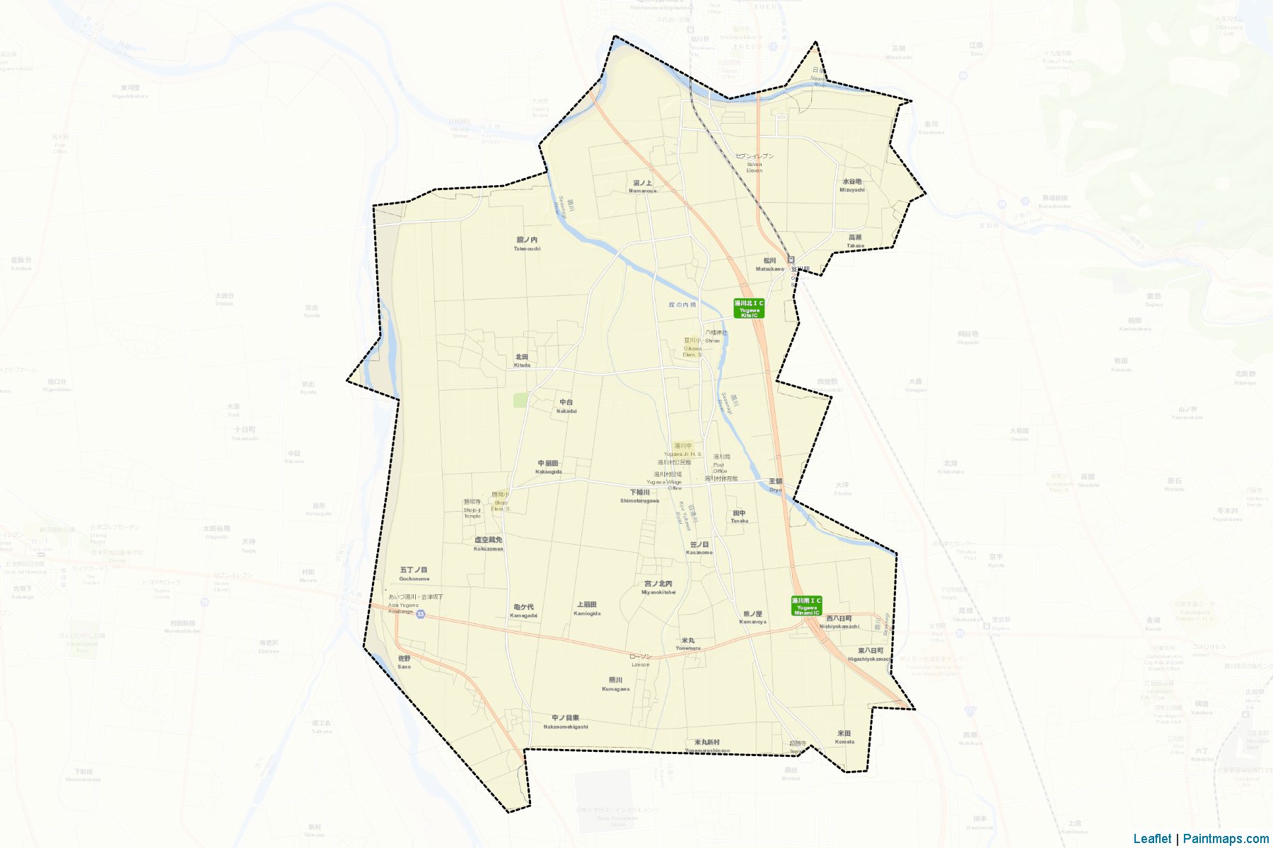 Muestras de recorte de mapas Yugawa (Fukushima)-2