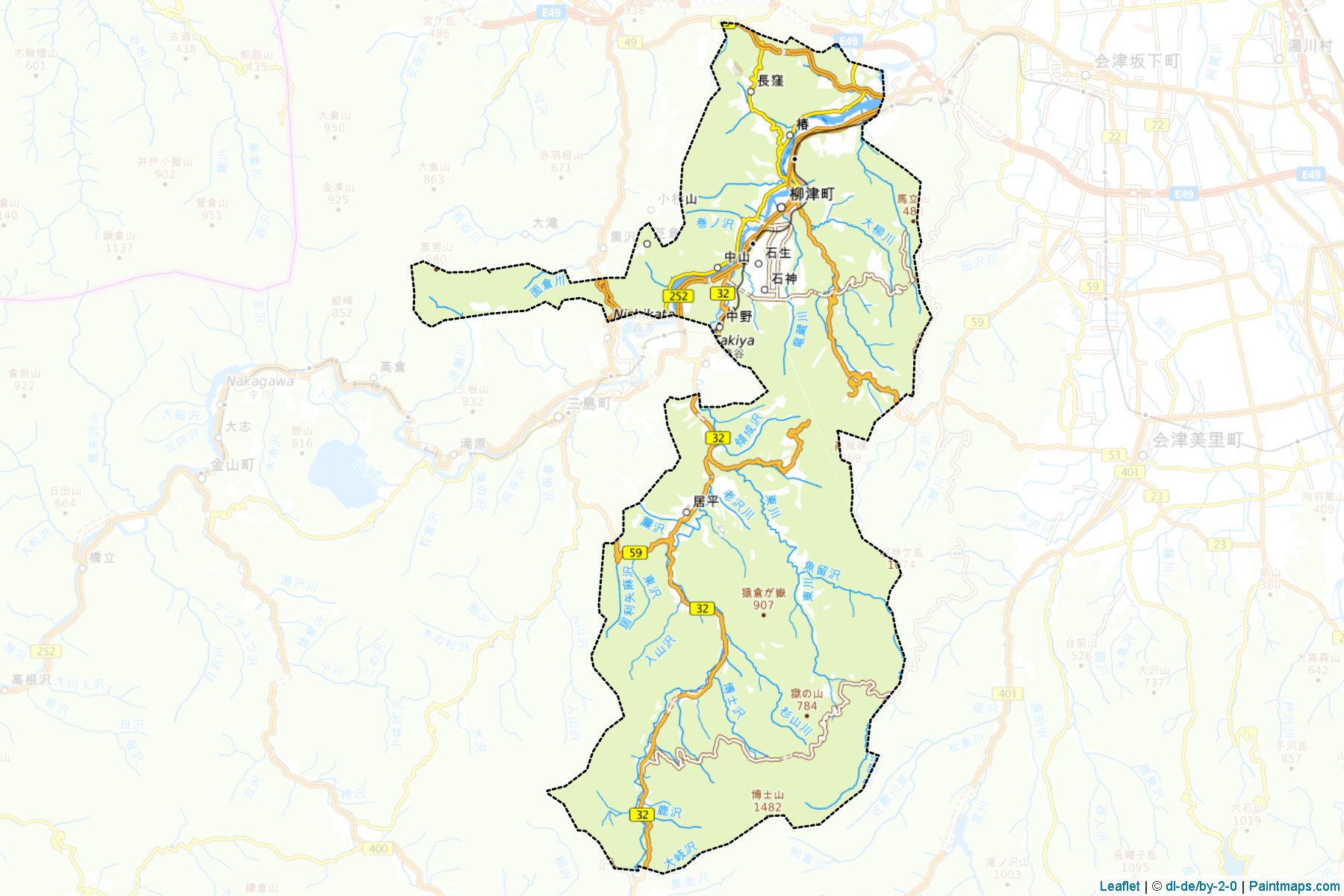 Yanaizu (Fukushima Prefecture) Map Cropping Samples-1