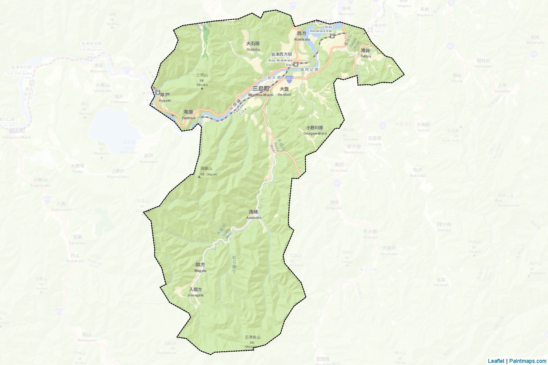 Muestras de recorte de mapas Mishima (Fukushima)-2