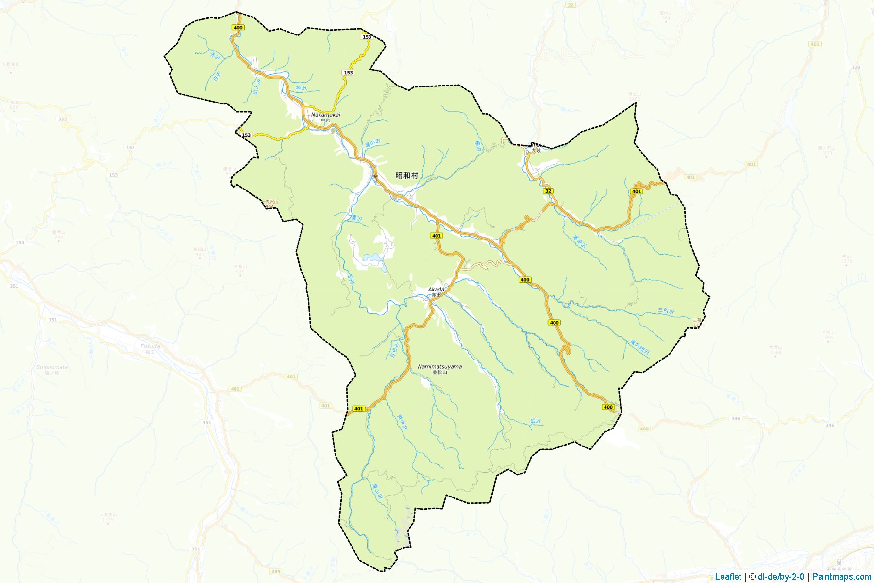 Showa (Fukushima Prefecture) Map Cropping Samples-1