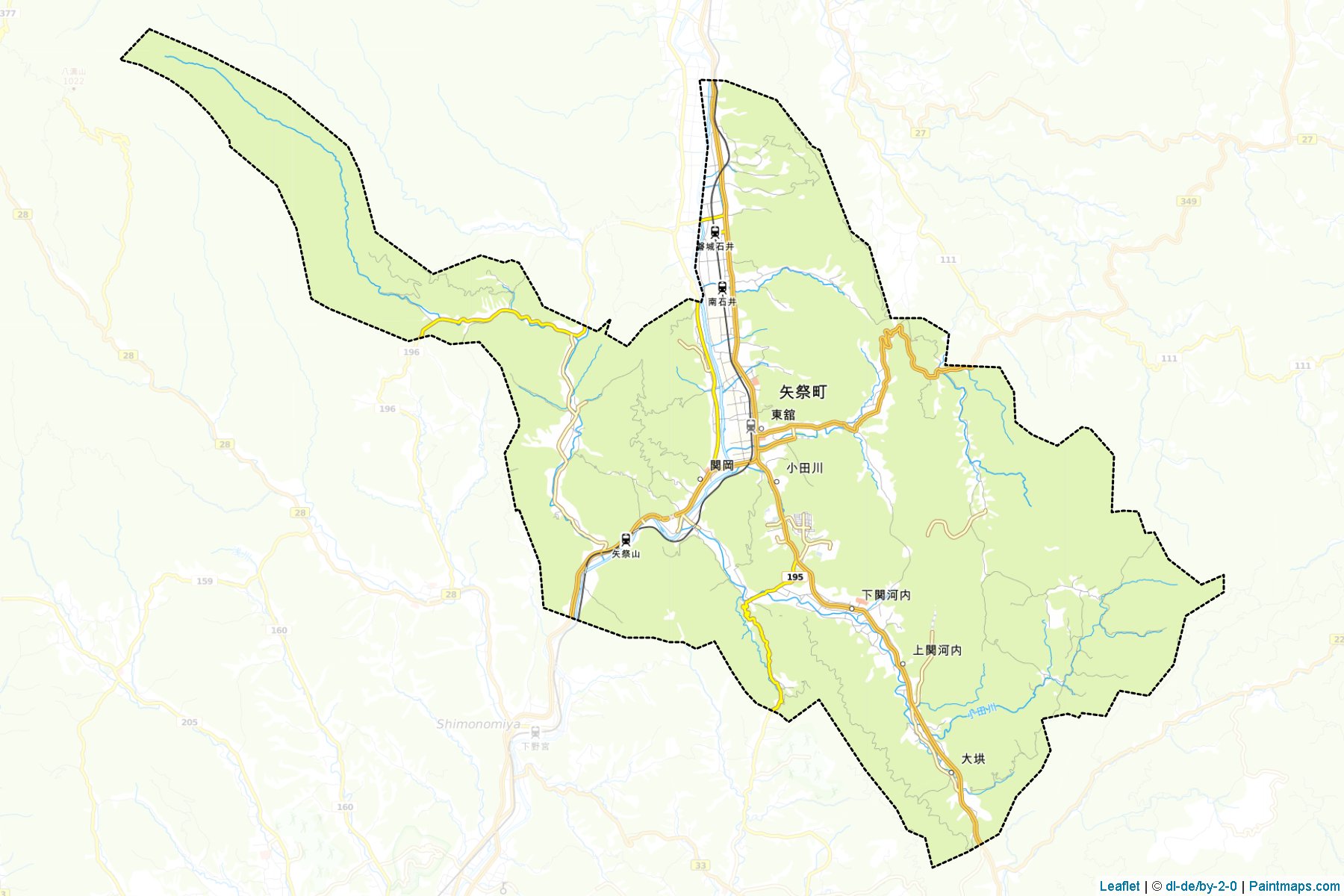 Yamatsuri (Fukushima Prefecture) Map Cropping Samples-1