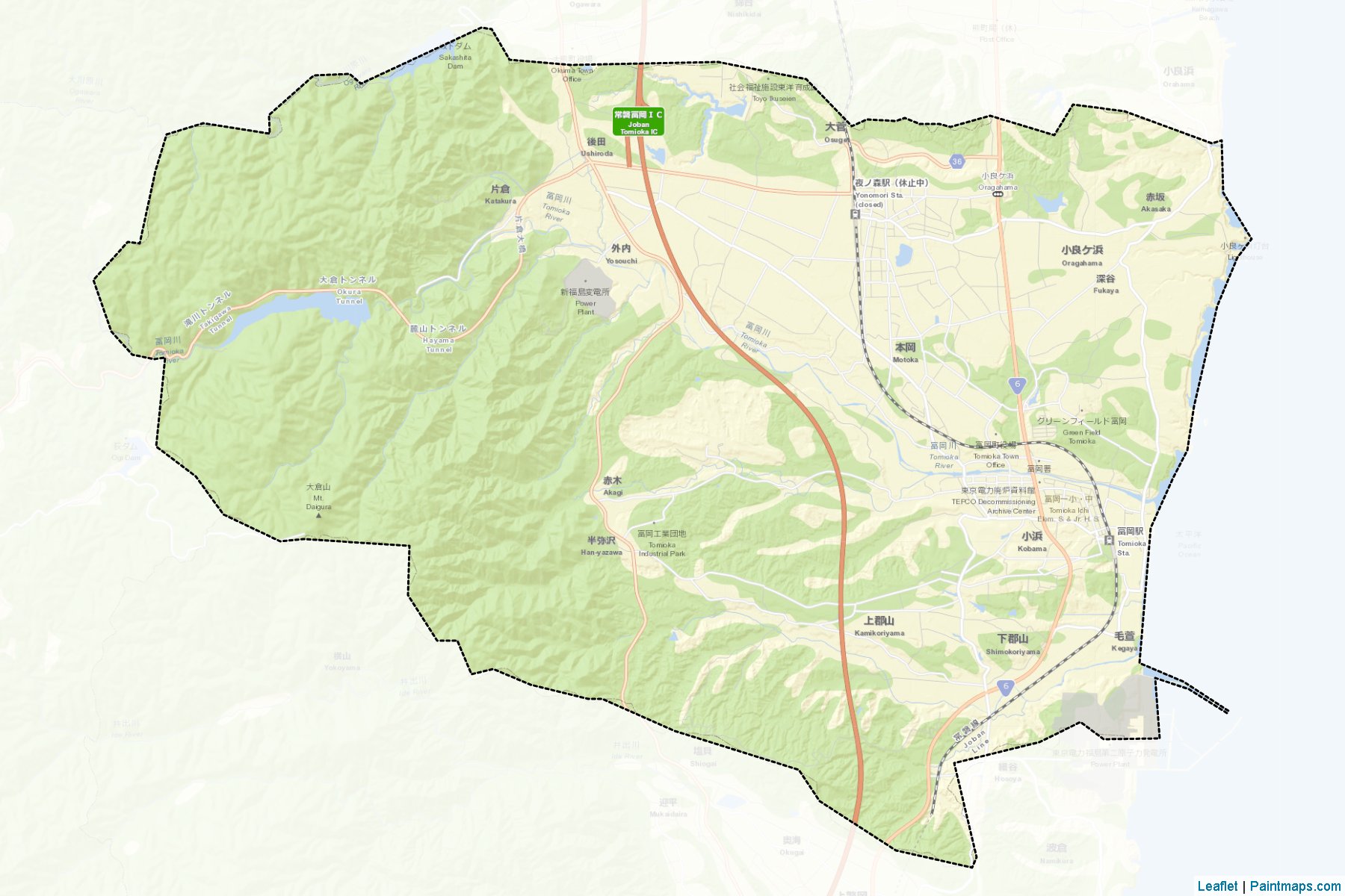 Tomioka (Fukushima Prefecture) Map Cropping Samples-2