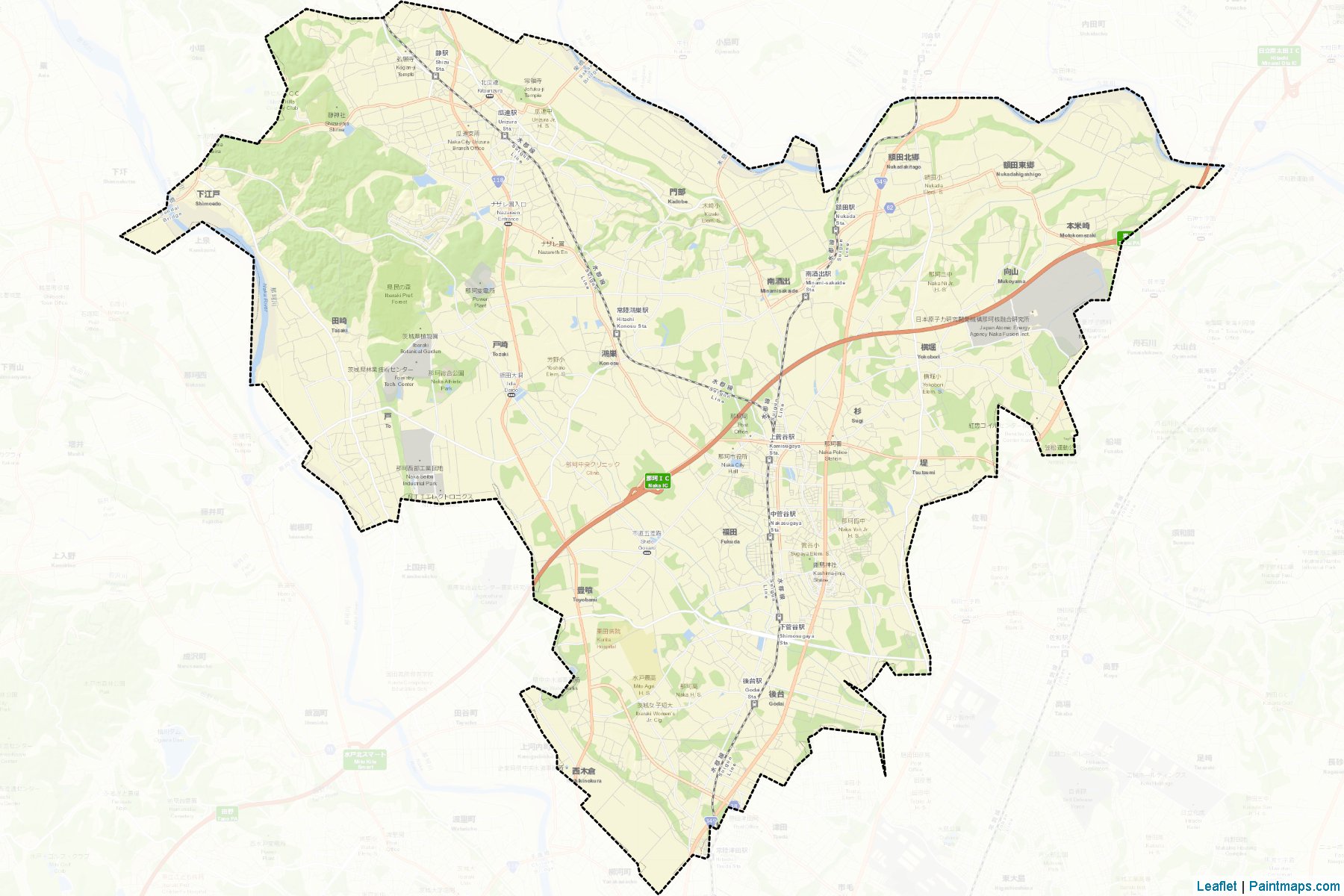 Muestras de recorte de mapas Naka (Ibaraki)-2