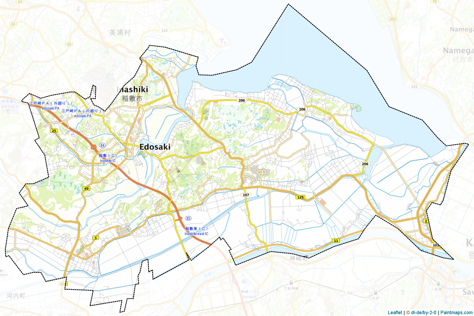 Inashiki (Ibaraki Prefecture) Map Cropping Samples-1