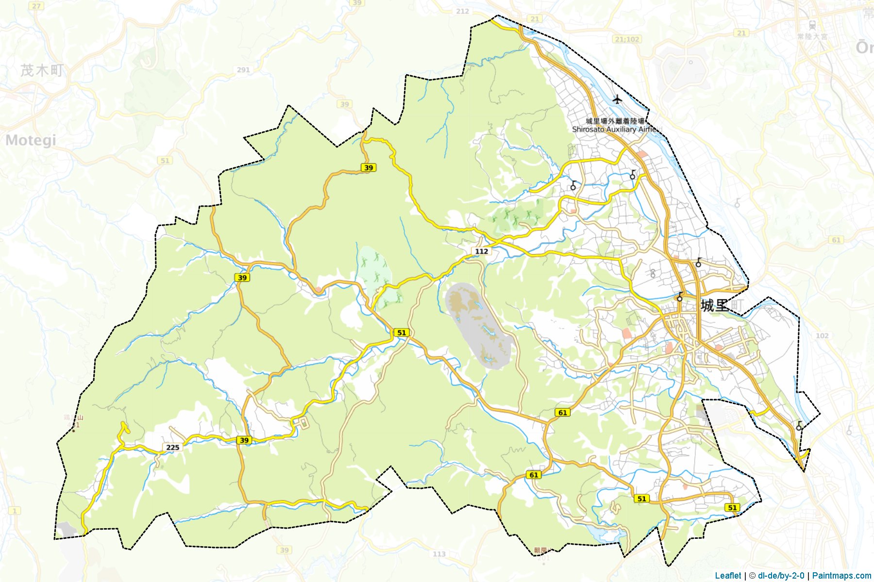 Shirosato (Ibaraki Prefecture) Map Cropping Samples-1