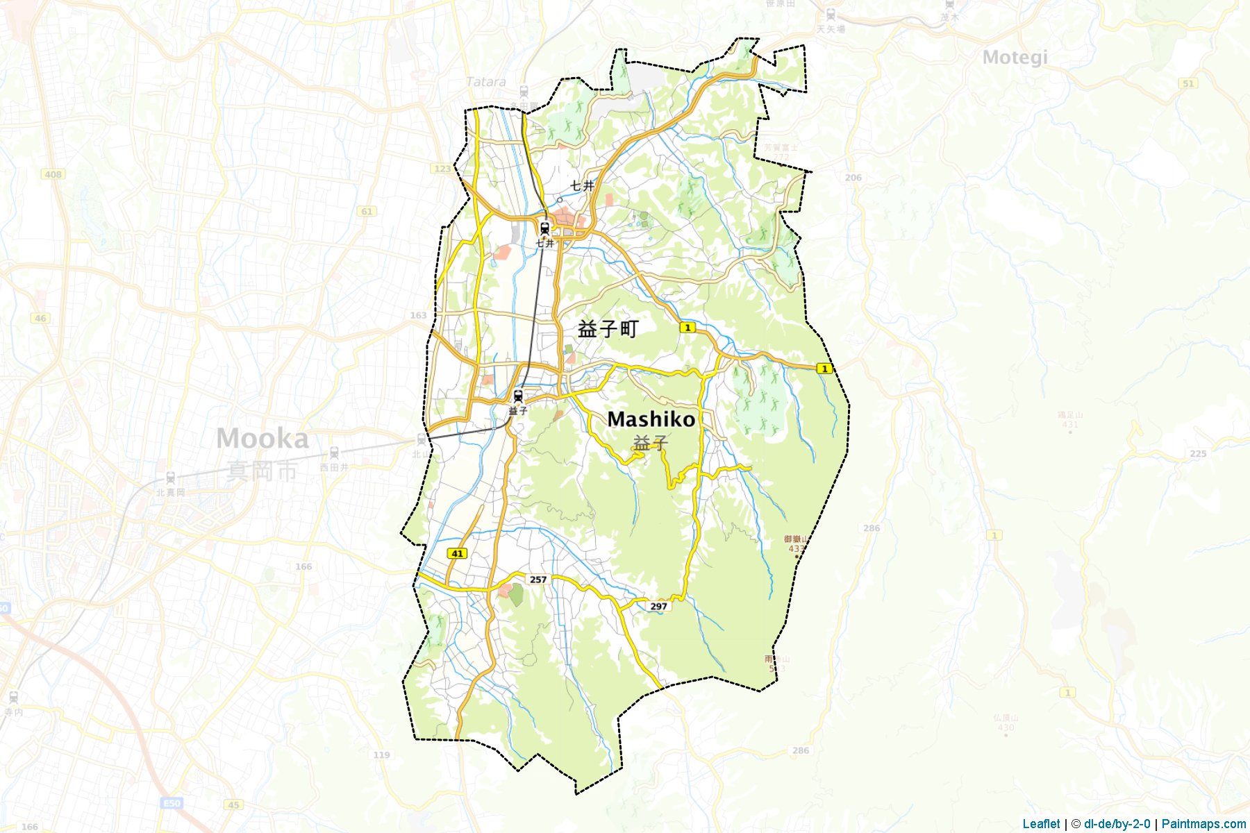 Mashiko (Tochigi Prefecture) Map Cropping Samples-1