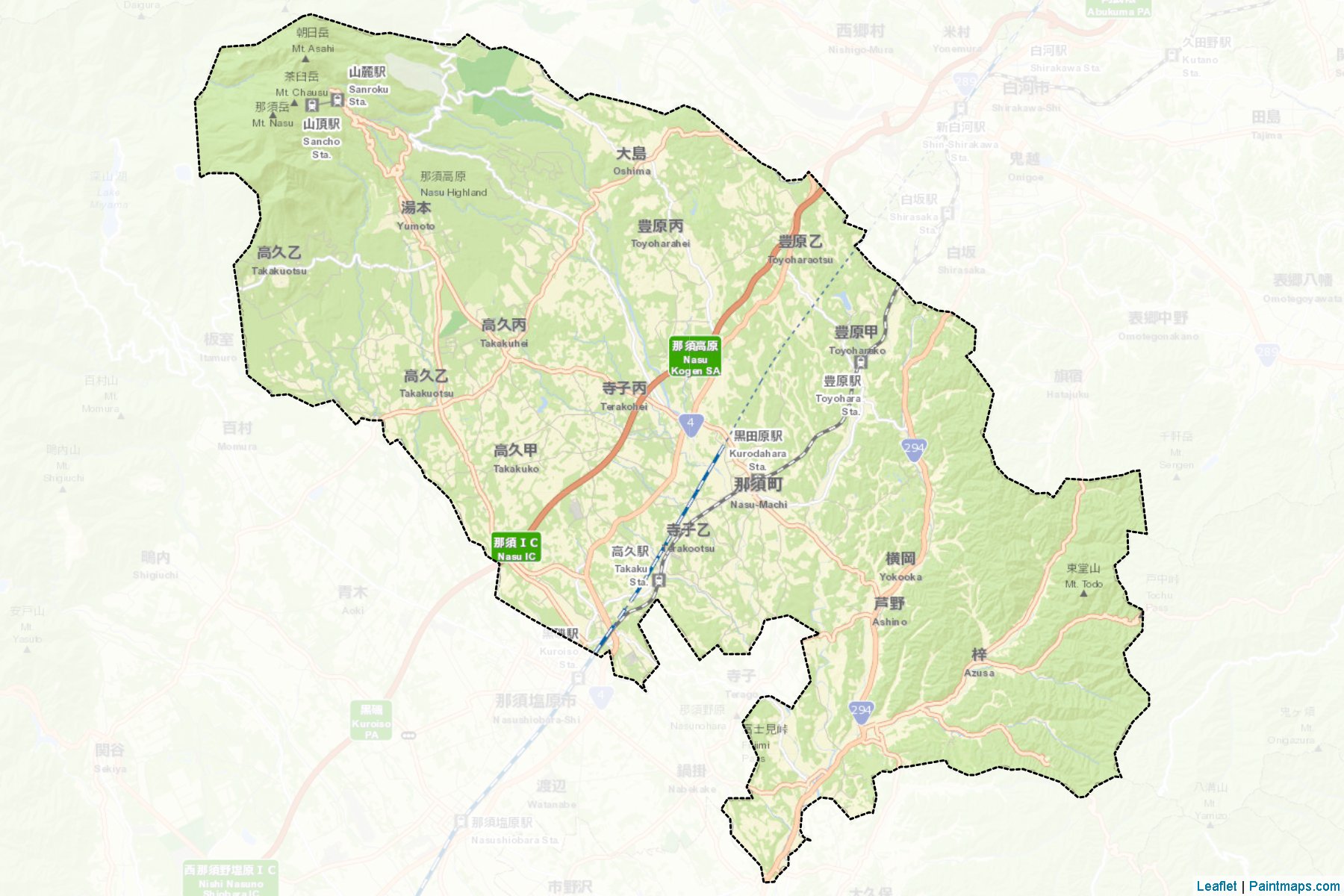 Muestras de recorte de mapas Nasu (Tochigi)-2