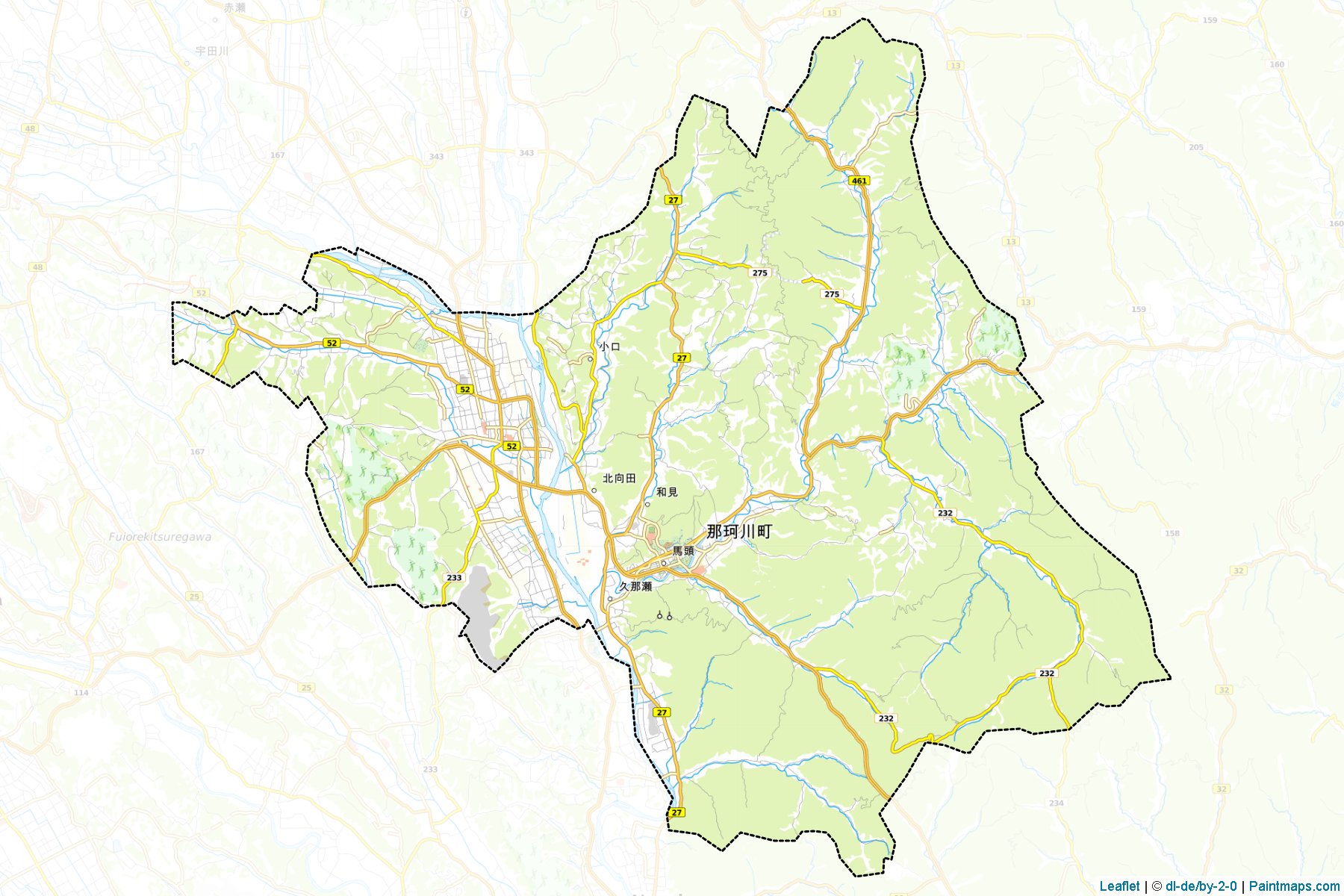 Nakagawa (Tochigi Prefecture) Map Cropping Samples-1