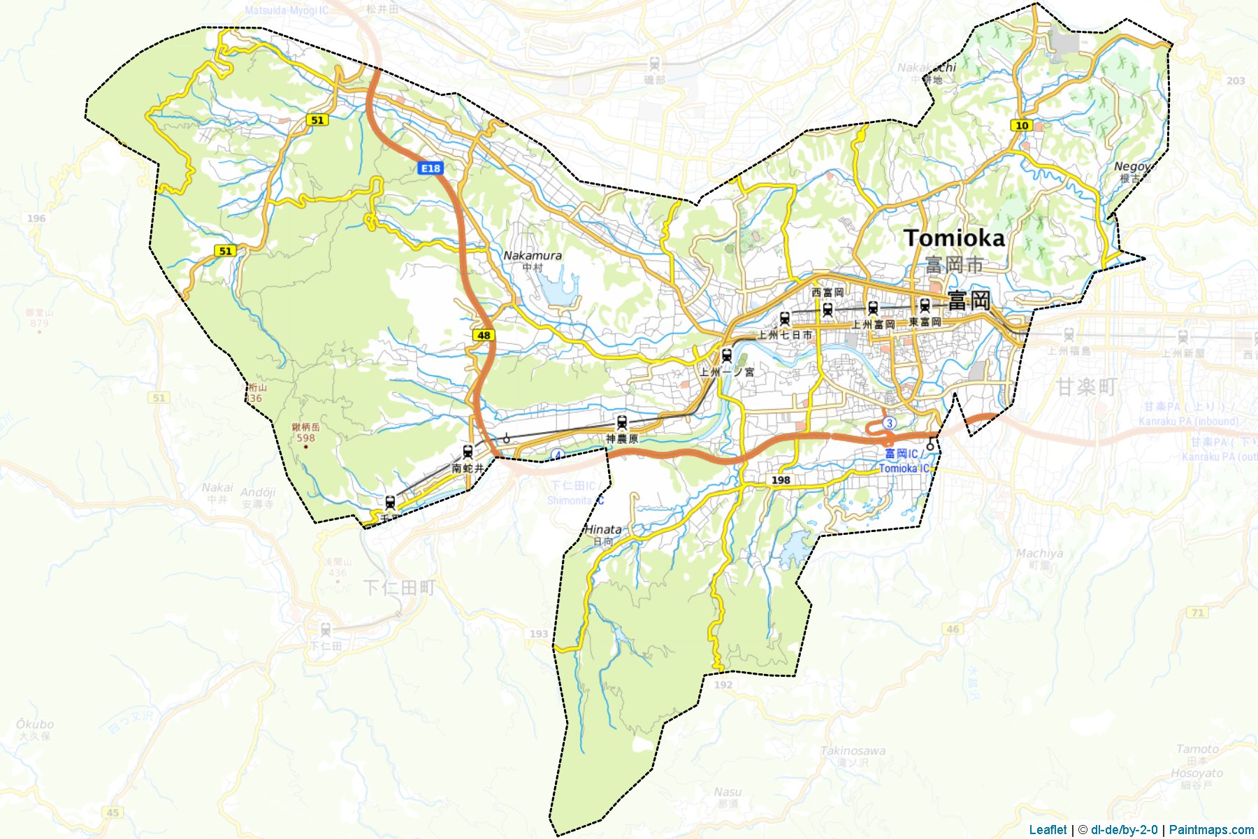 Tomioka (Gunma Prefecture) Map Cropping Samples-1