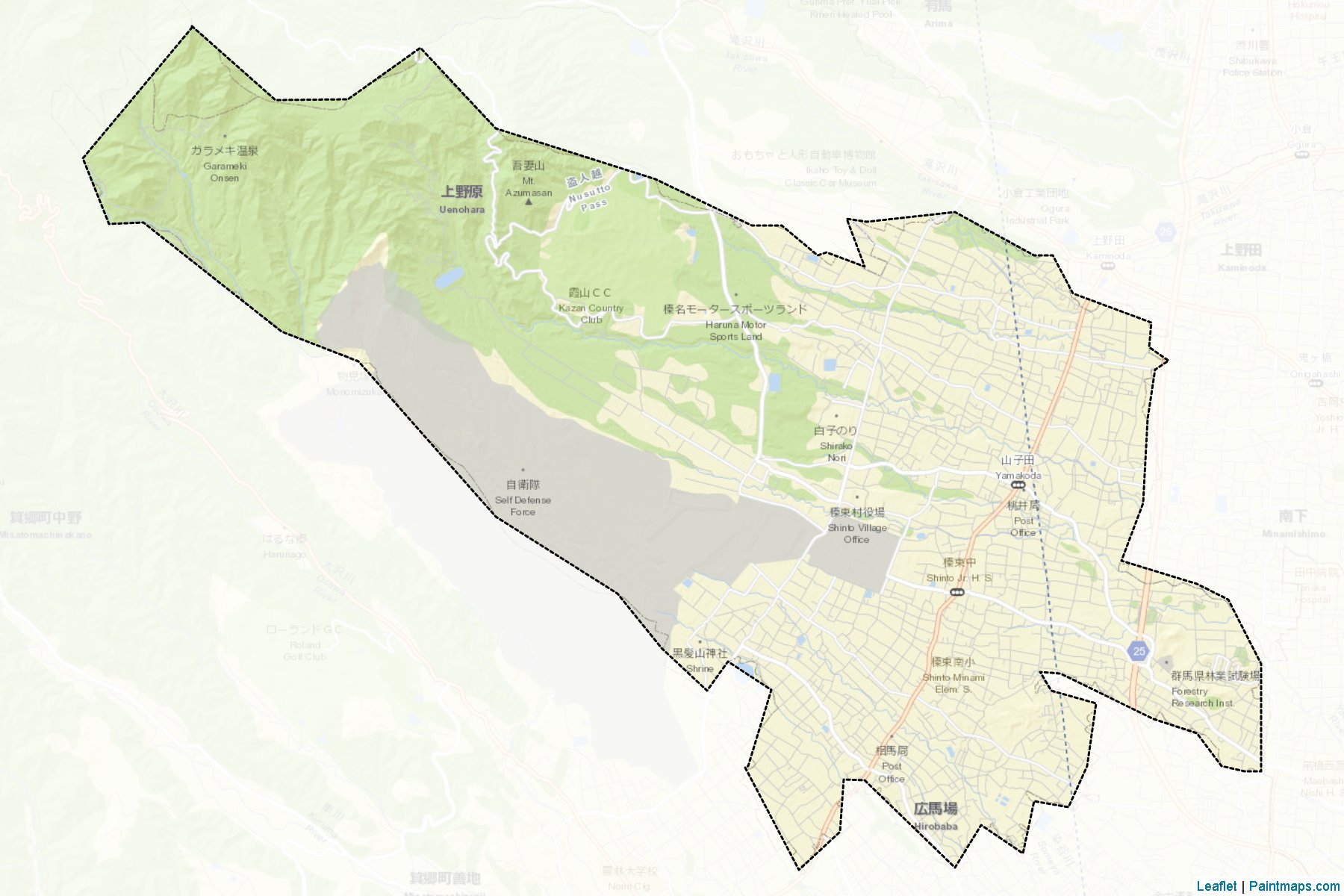 Shinto (Gunma Prefecture) Map Cropping Samples-2