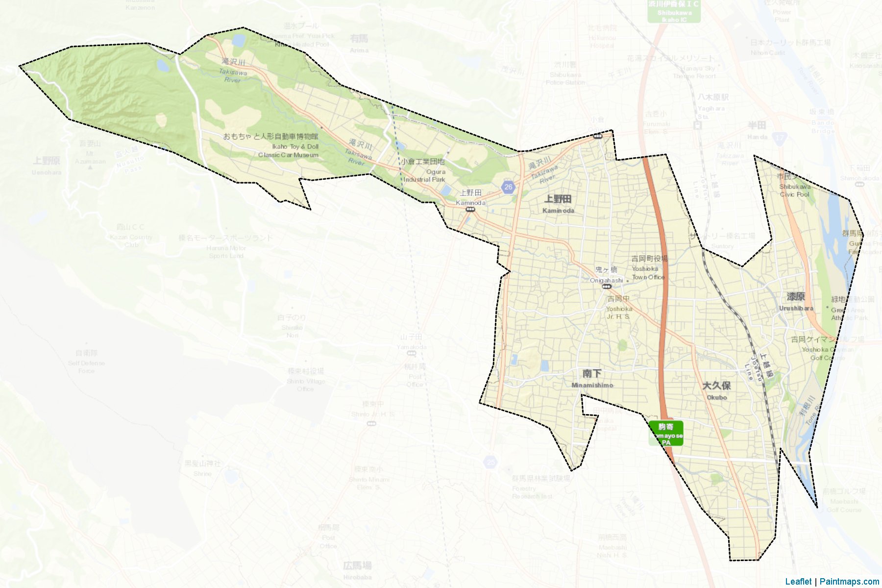 Muestras de recorte de mapas Yoshioka (Gunma)-2