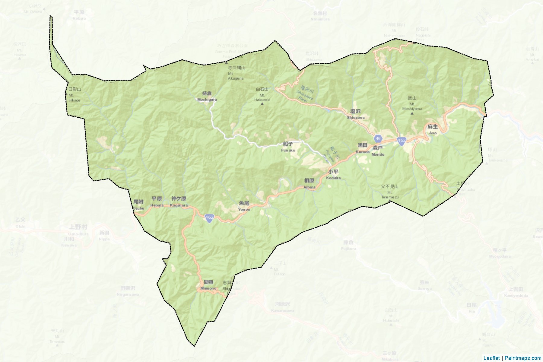 Kanna (Gunma Prefecture) Map Cropping Samples-2