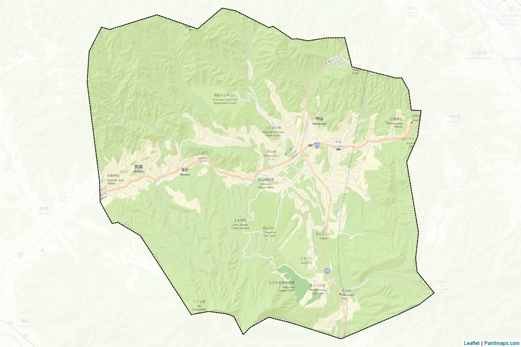 Takayama (Gunma Prefecture) Map Cropping Samples-2