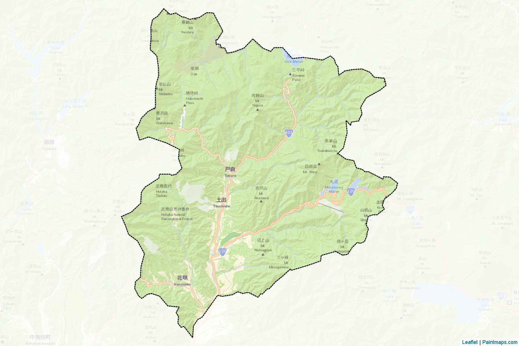 Katashina (Gunma Prefecture) Map Cropping Samples-2