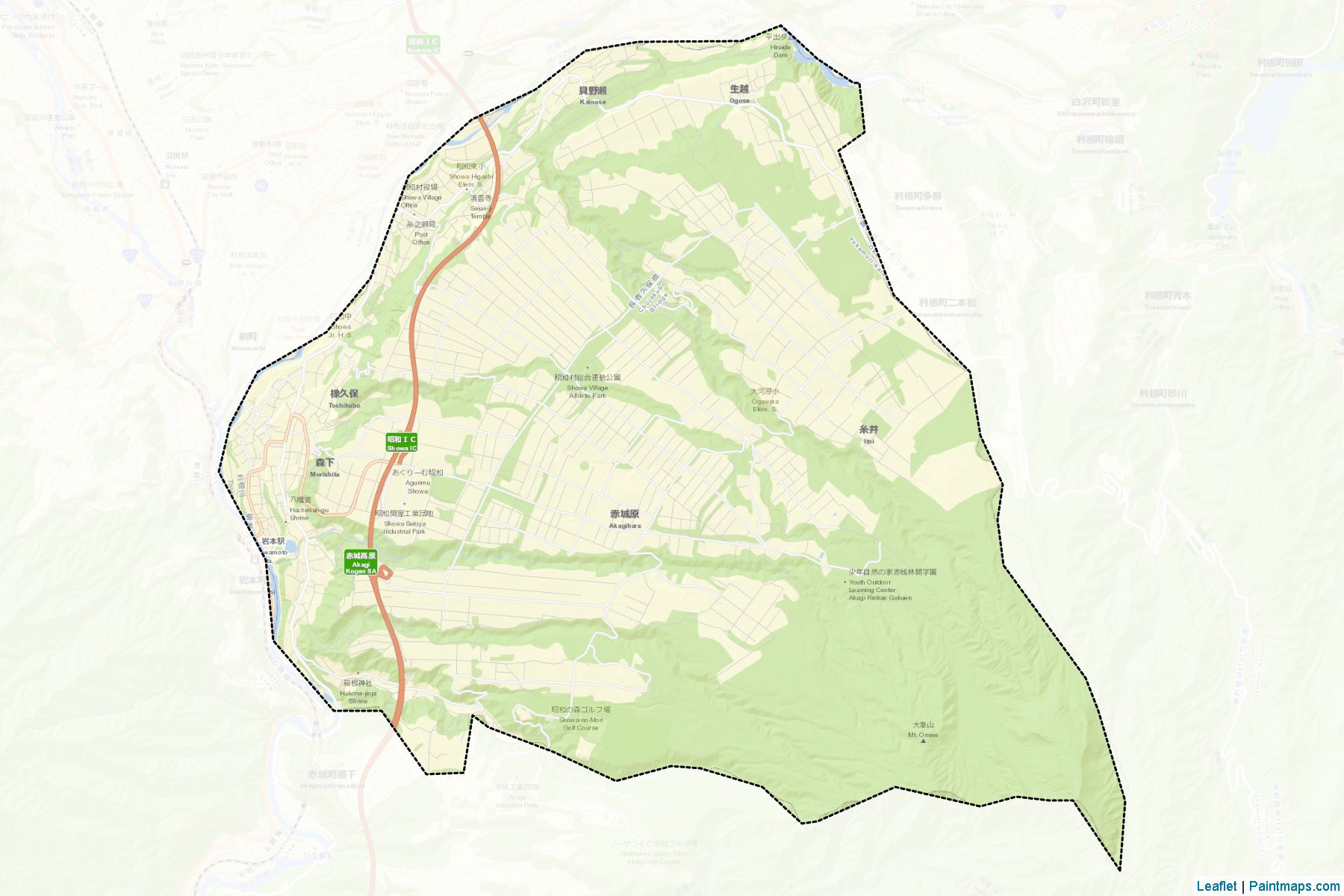 Muestras de recorte de mapas Showa (Gunma)-2