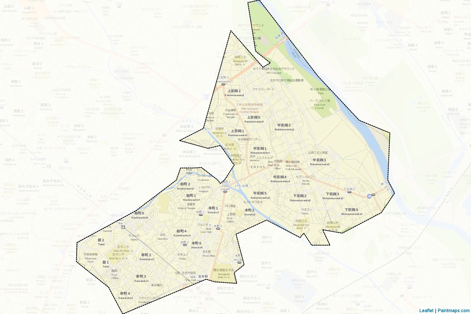 Shiki (Saitama Prefecture) Map Cropping Samples-2