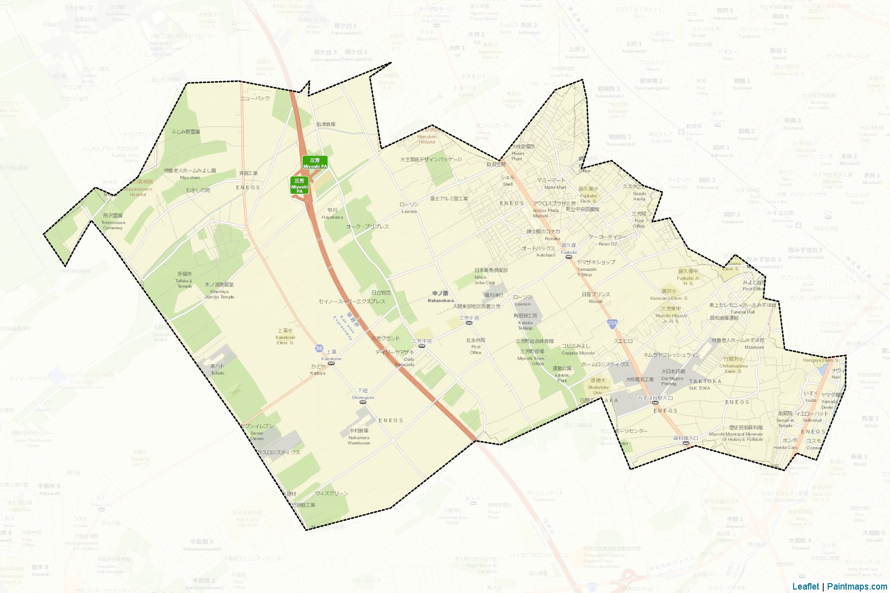 Muestras de recorte de mapas Miyoshi (Saitama)-2