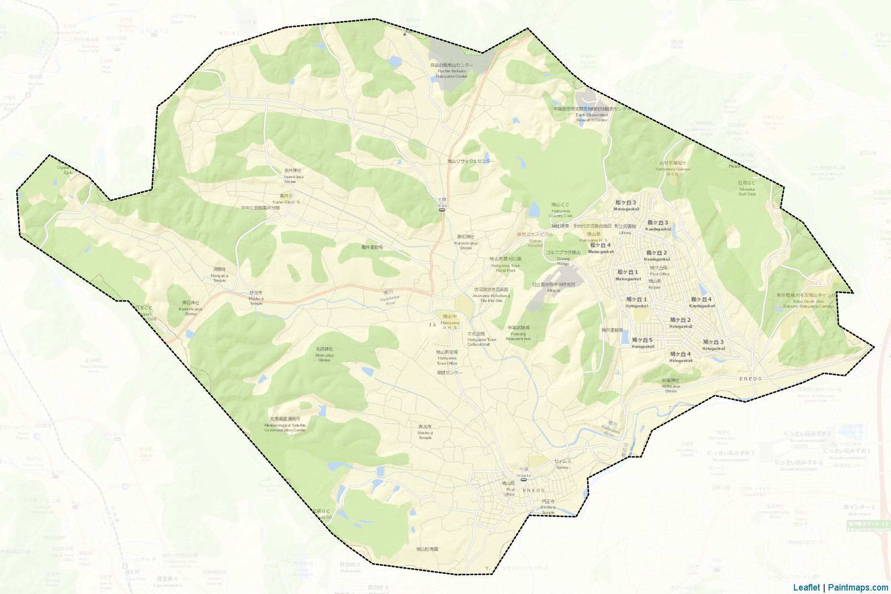 Muestras de recorte de mapas Hatoyama (Saitama)-2