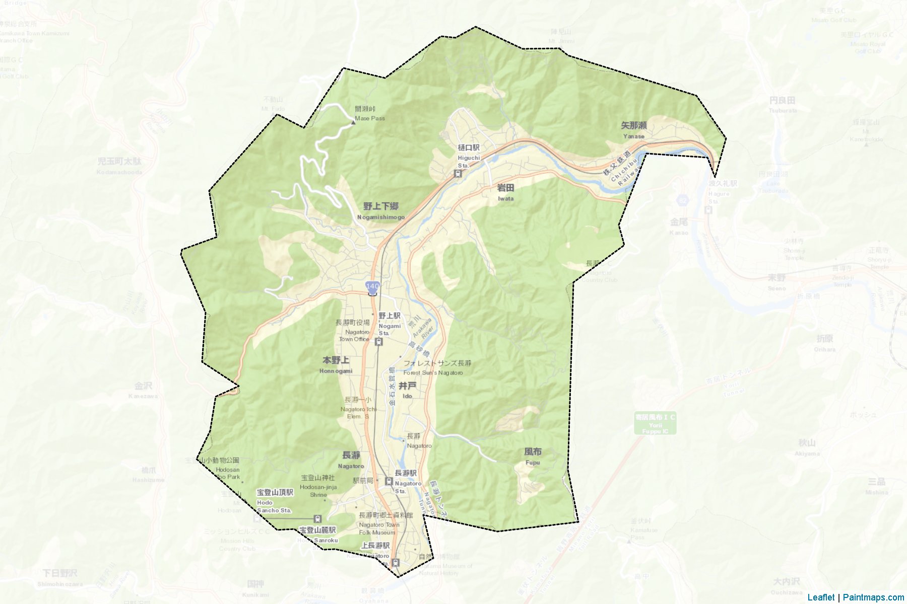 Muestras de recorte de mapas Nagatoro (Saitama)-2