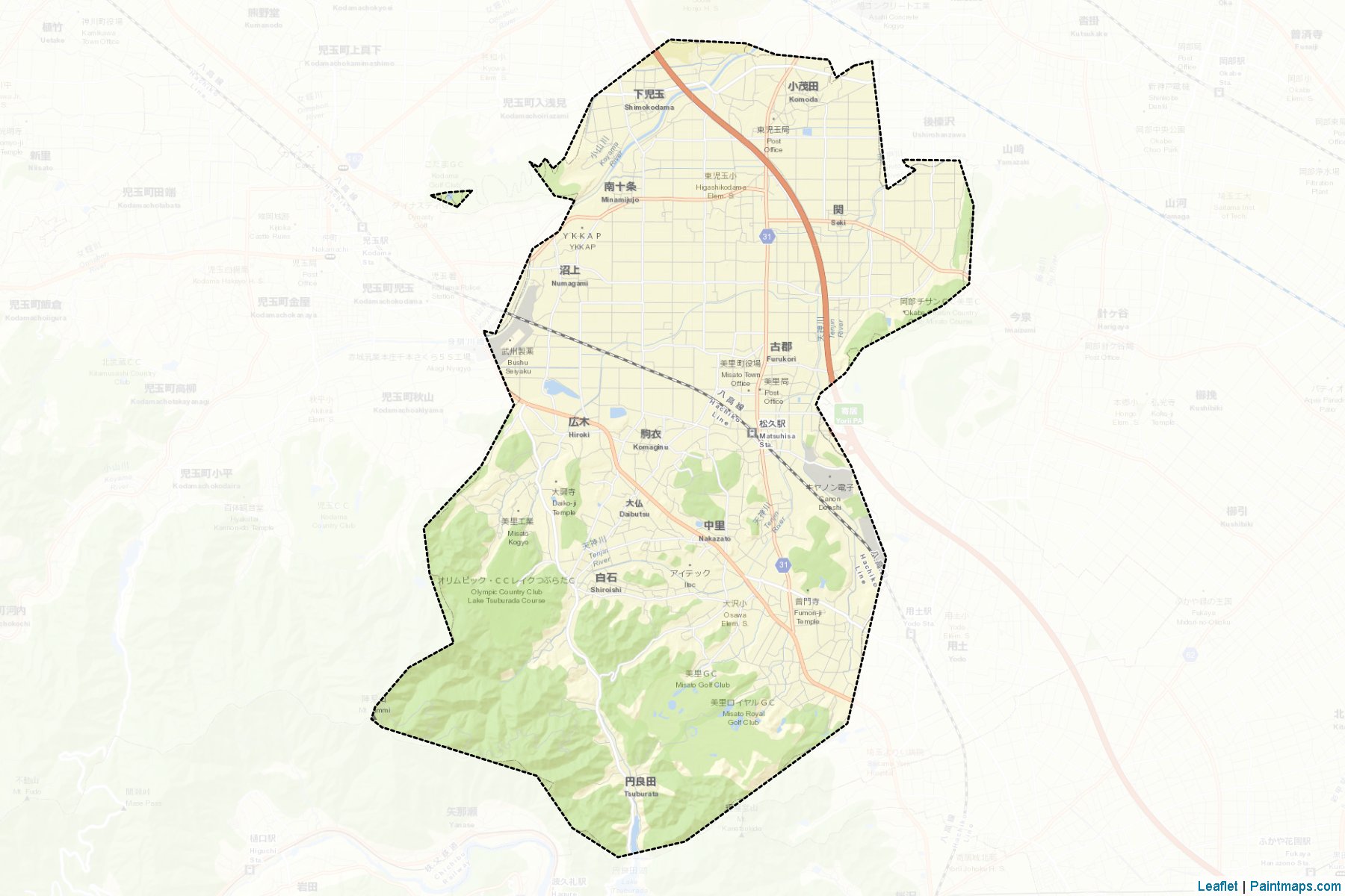 Muestras de recorte de mapas Misato (Saitama)-2