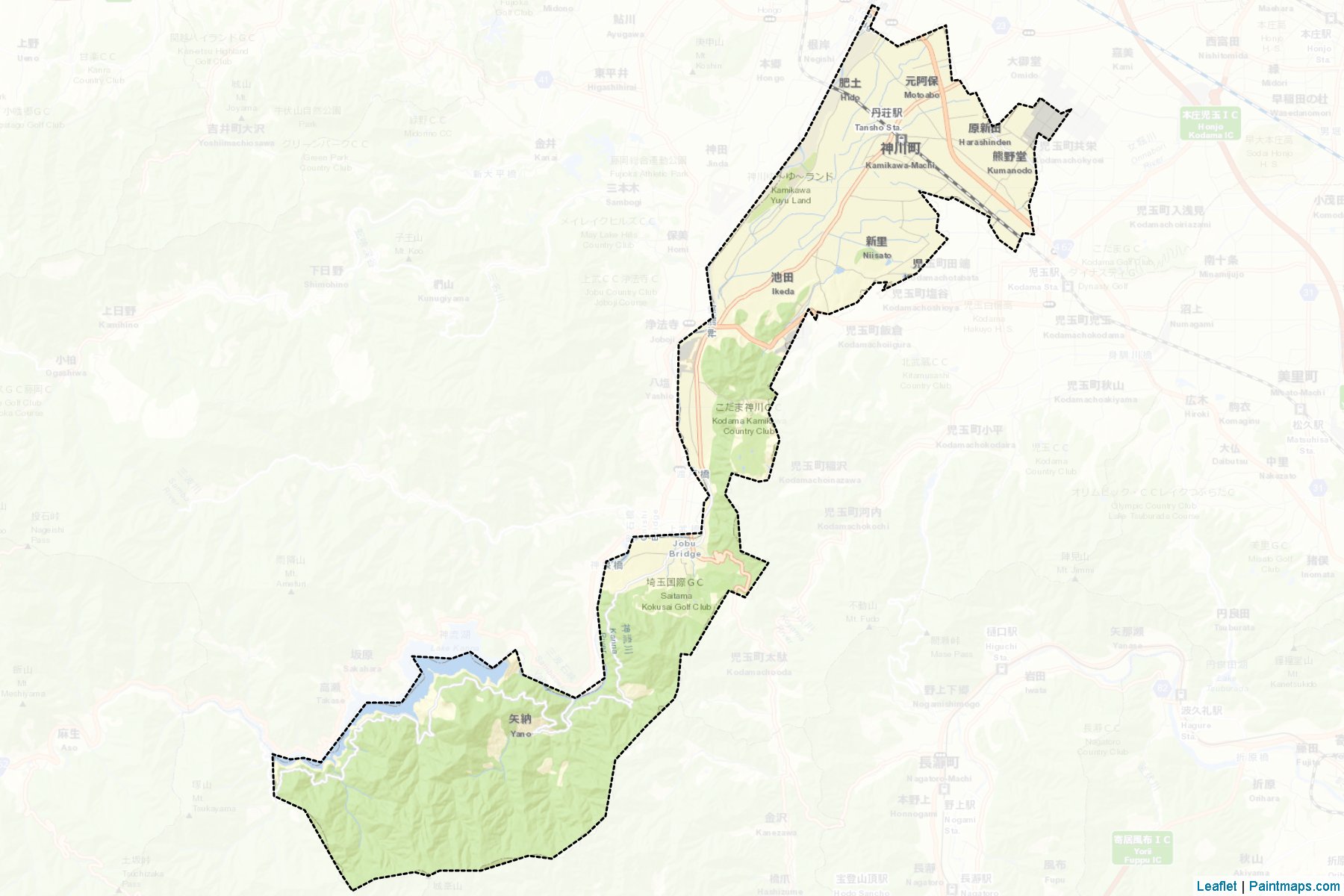 Muestras de recorte de mapas Kamikawa (Saitama)-2