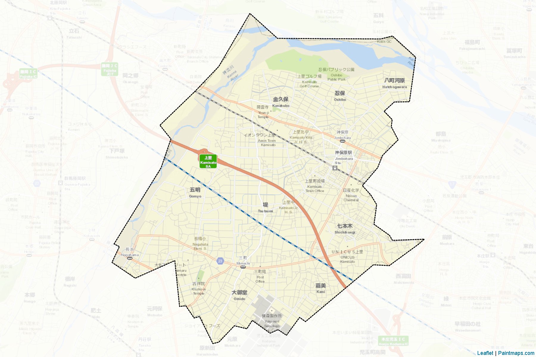 Muestras de recorte de mapas Kamisato (Saitama)-2