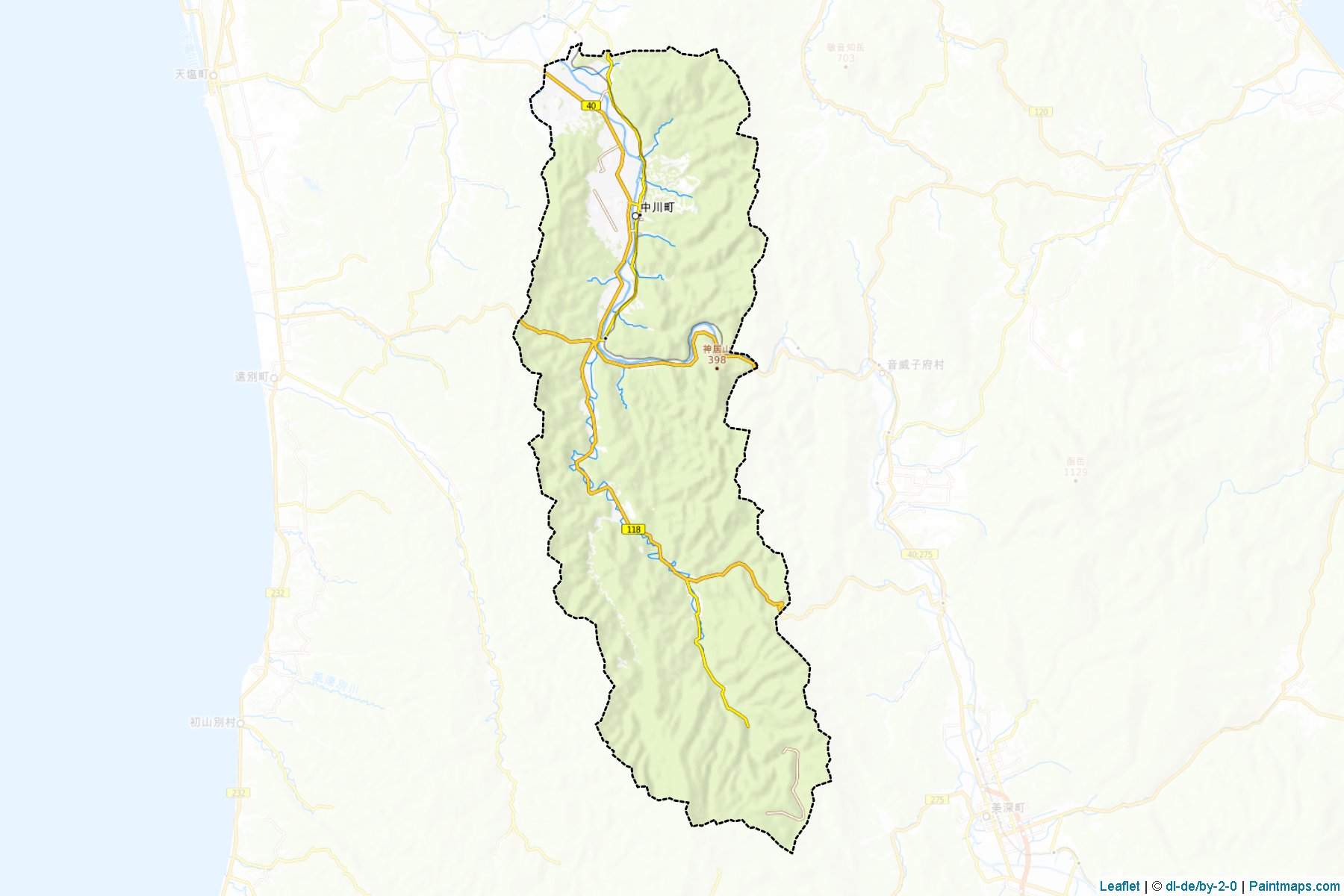 Nakagawa (Hokkaido Prefecture) Map Cropping Samples-1