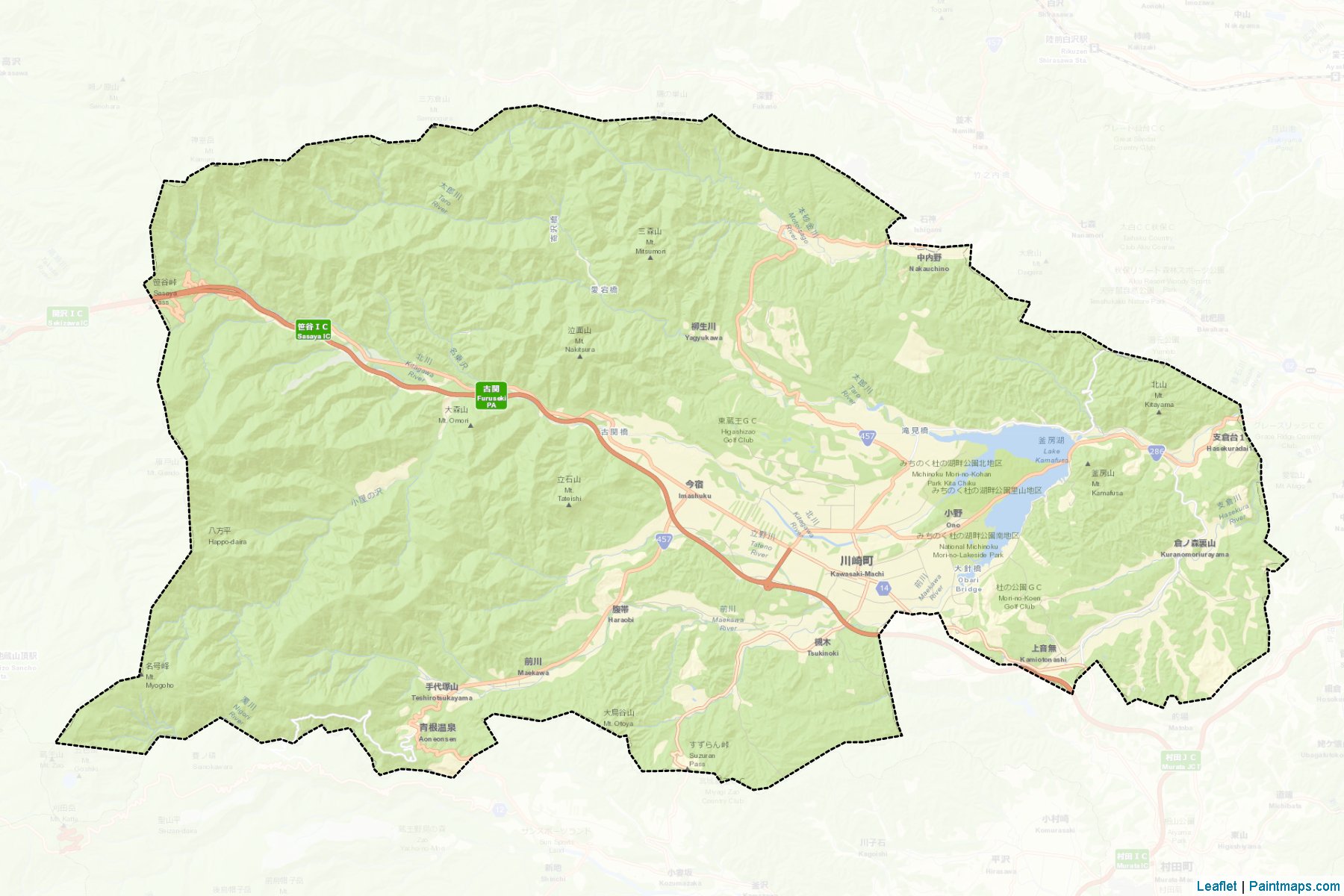 Kawasaki (Miyagi Prefecture) Map Cropping Samples-2