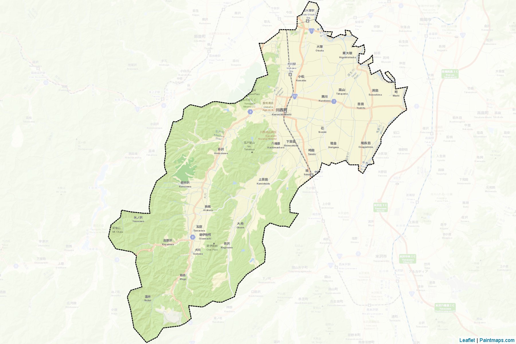 Kawanishi (Yamagata) Haritası Örnekleri-2