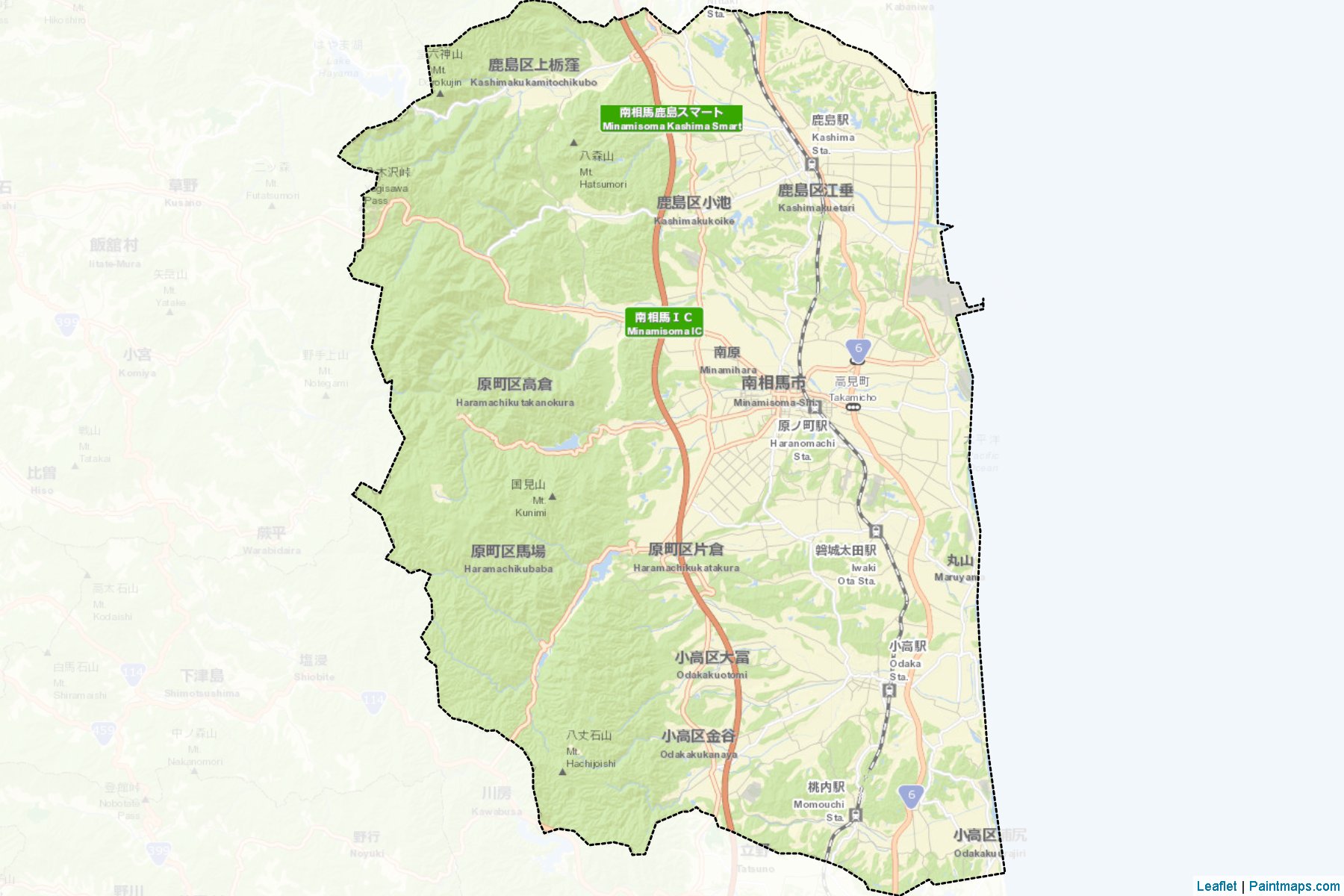 Muestras de recorte de mapas Minamisoma (Fukushima)-2