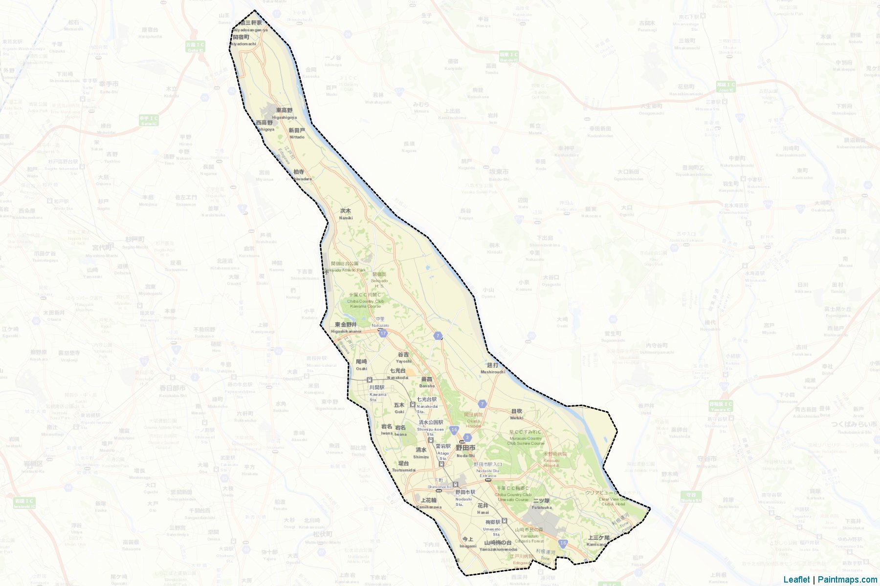 Muestras de recorte de mapas Noda (Chiba)-2