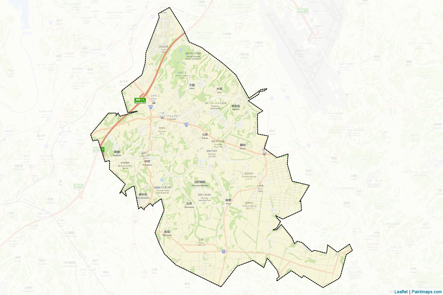 Muestras de recorte de mapas Tomisato (Chiba)-2