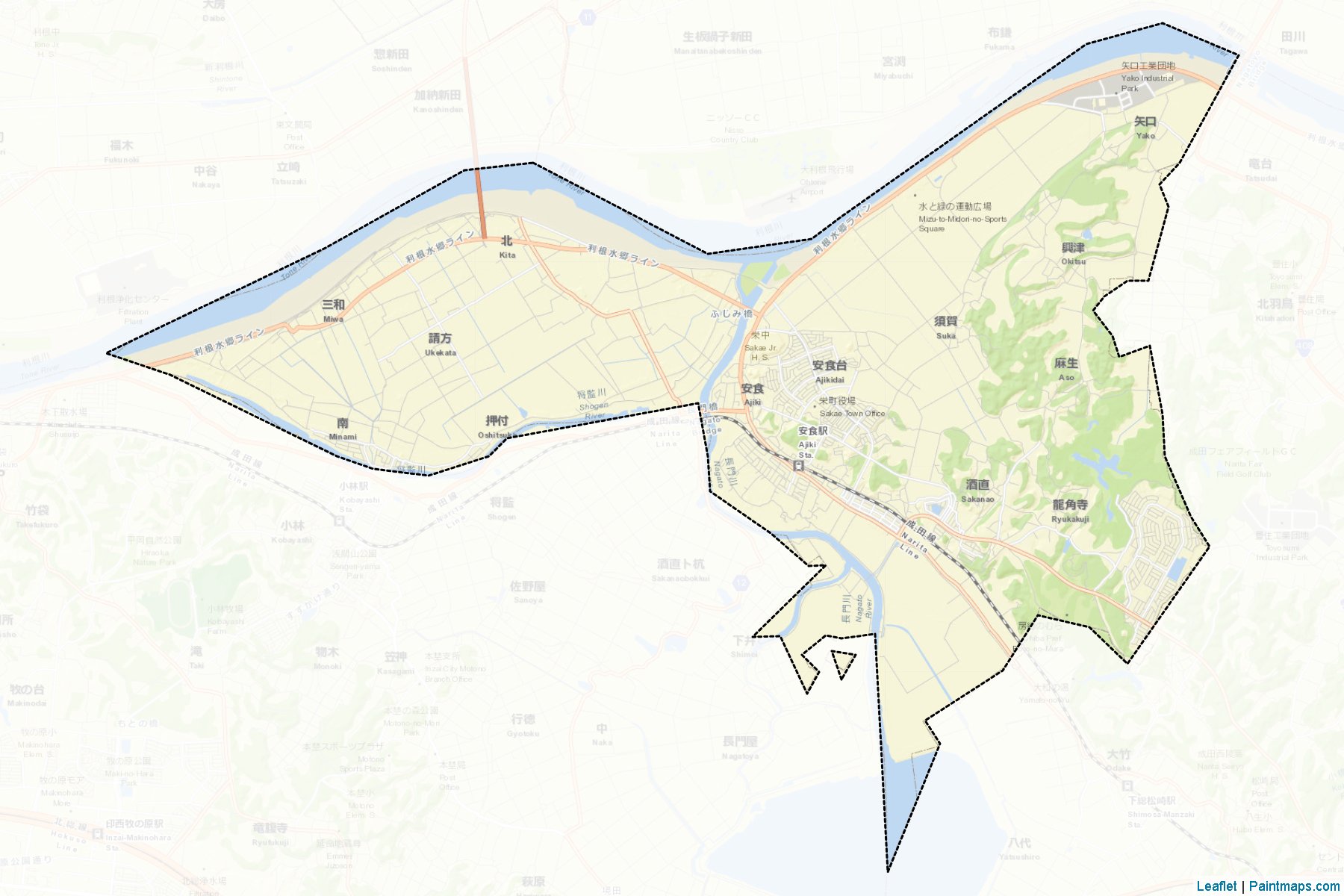 Muestras de recorte de mapas Sakae (Chiba)-2