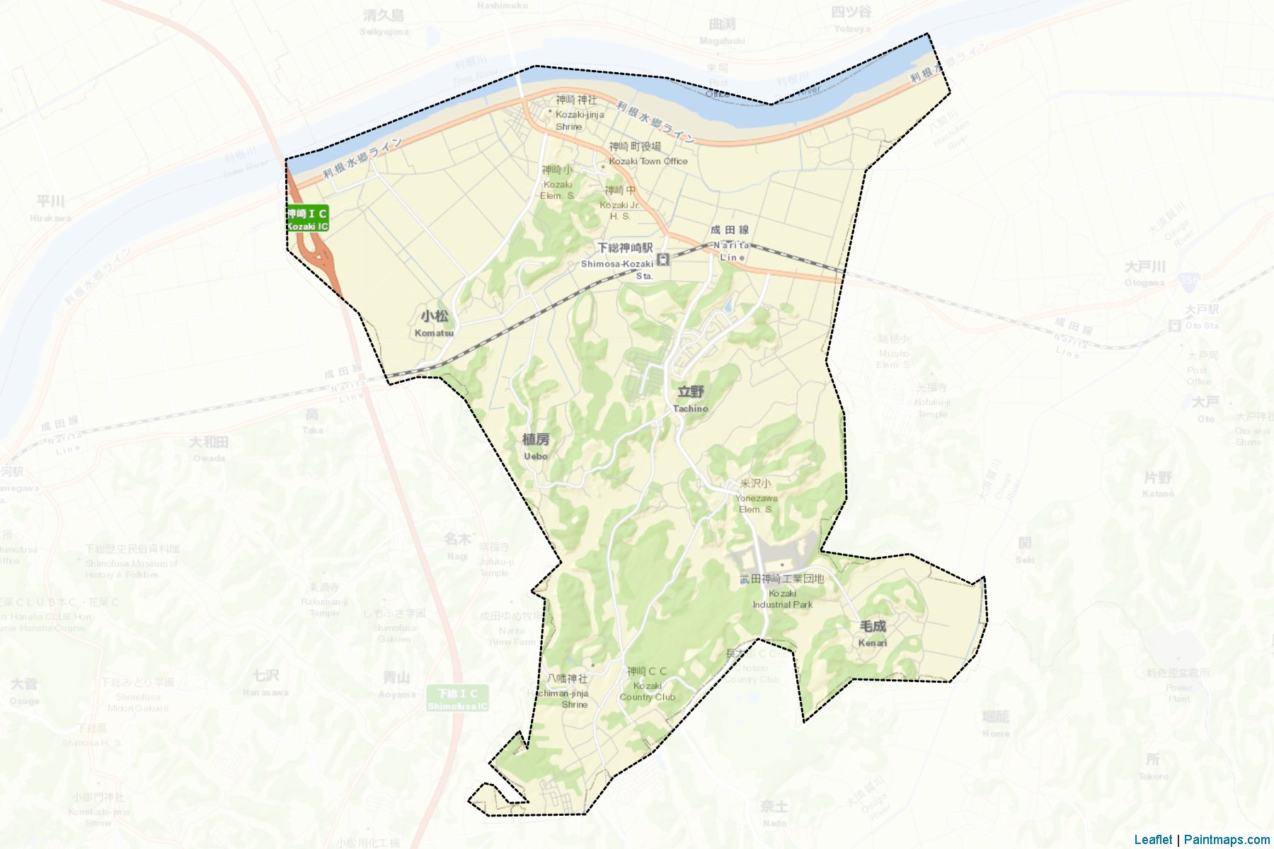 Kozaki (Chiba Prefecture) Map Cropping Samples-2