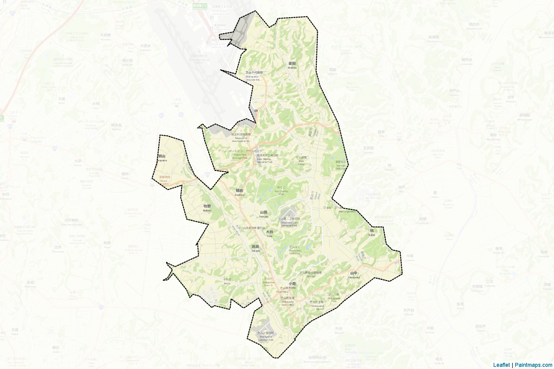 Shibayama (Chiba Prefecture) Map Cropping Samples-2