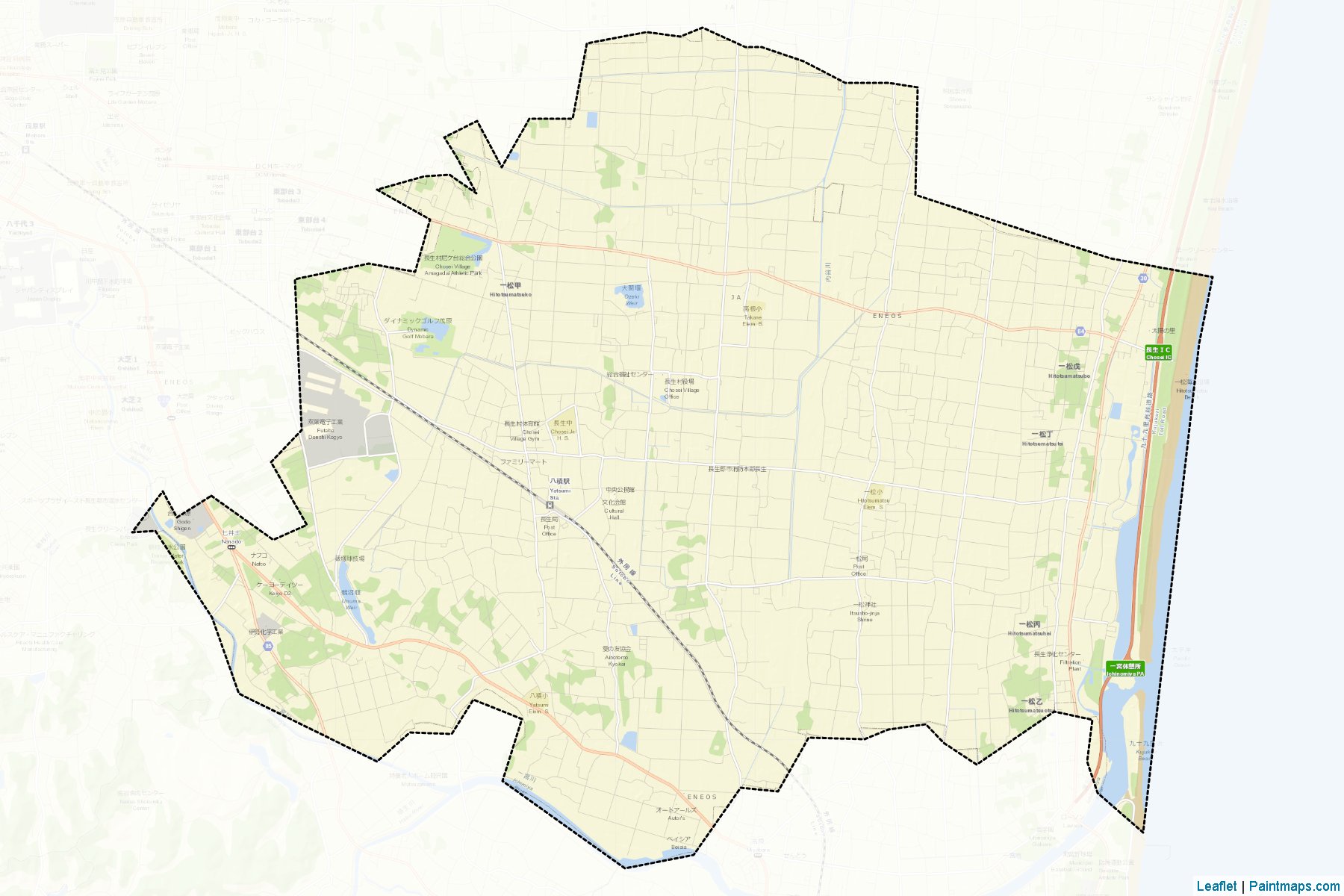 Muestras de recorte de mapas Chosei (Chiba)-2