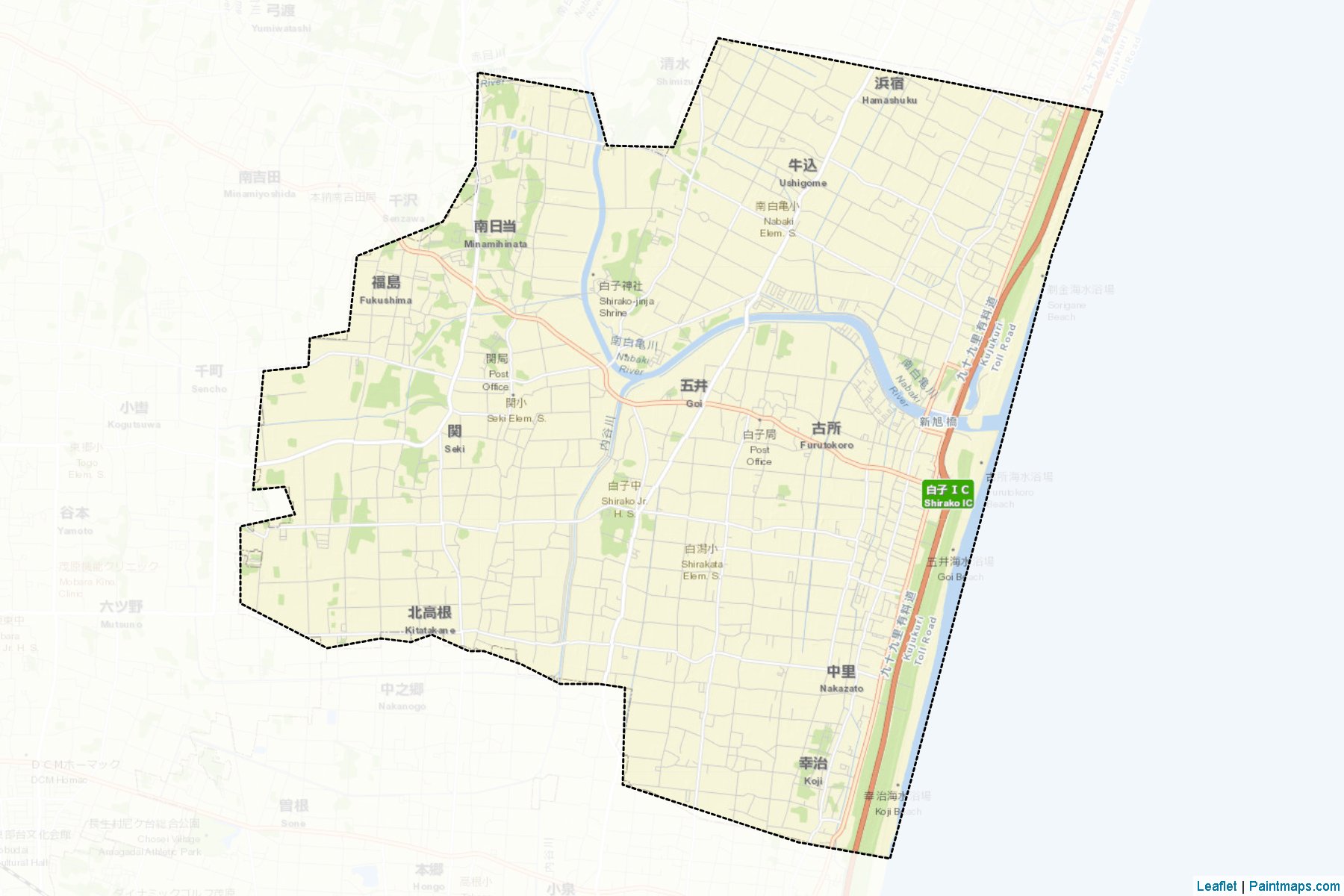 Shirako (Chiba Prefecture) Map Cropping Samples-2