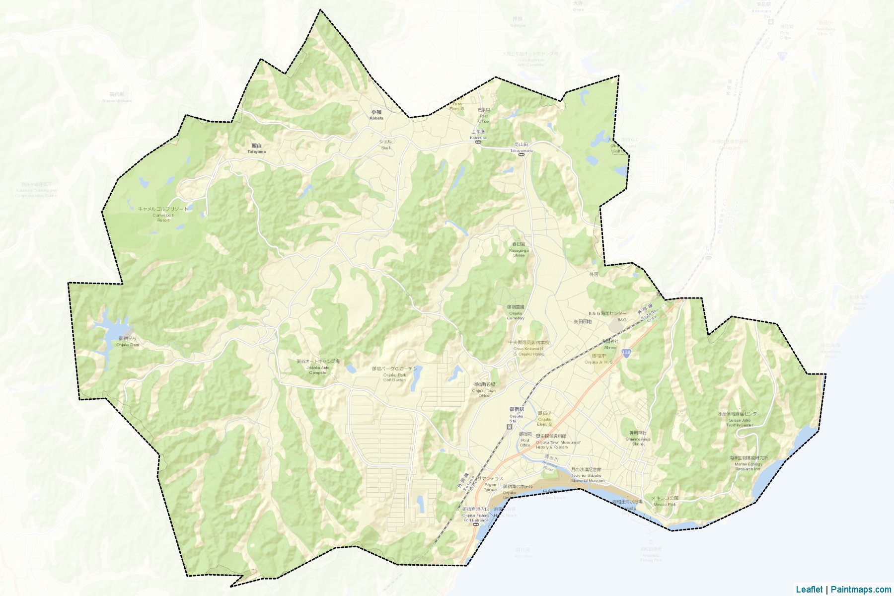 Onjuku (Chiba Prefecture) Map Cropping Samples-2