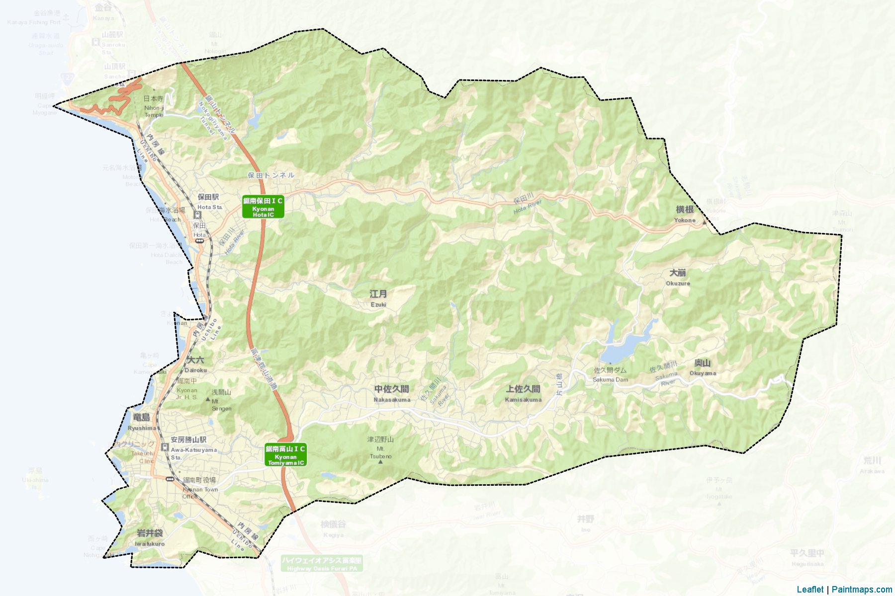 Kyonan (Chiba Prefecture) Map Cropping Samples-2