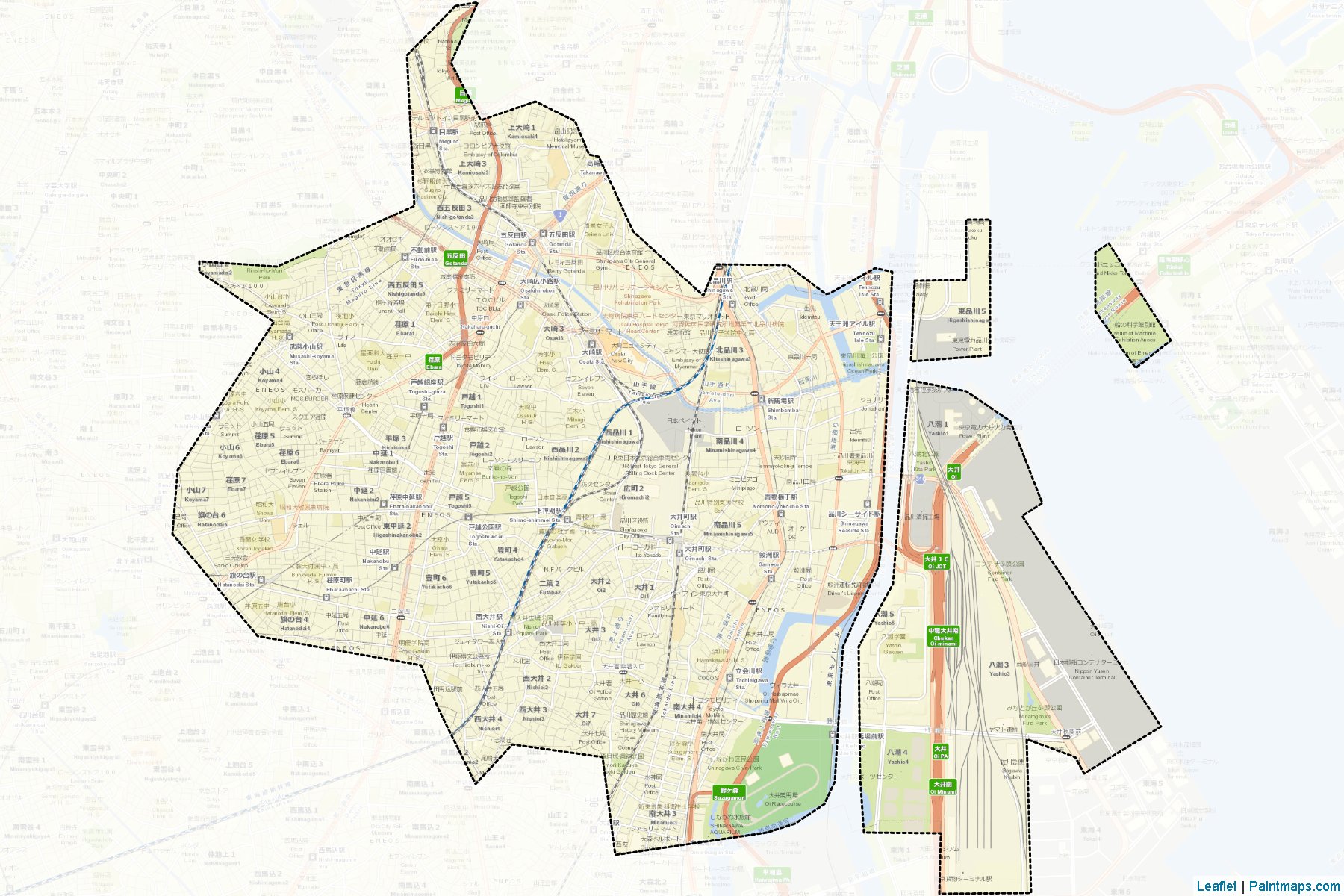 Muestras de recorte de mapas Shinagawa (Tokyo)-2