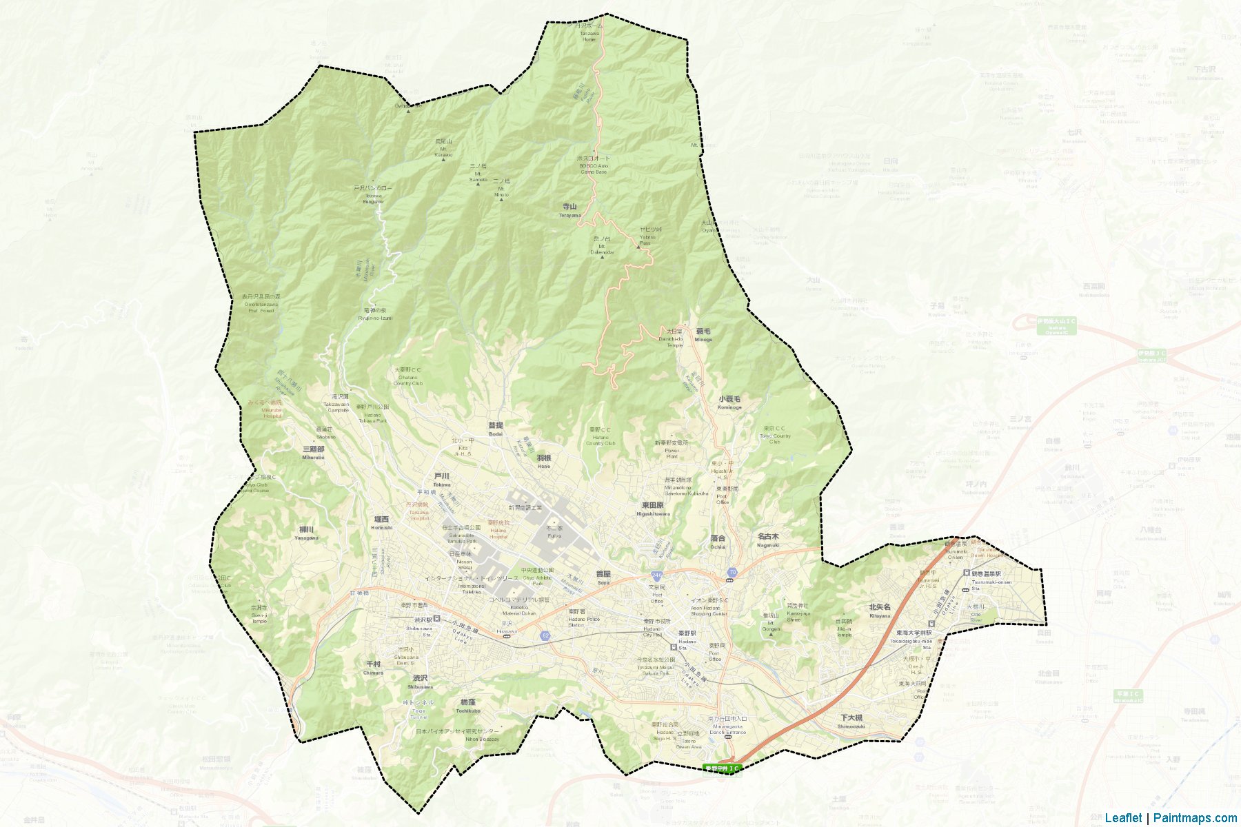 Hadano (Kanagawa Prefecture) Map Cropping Samples-2