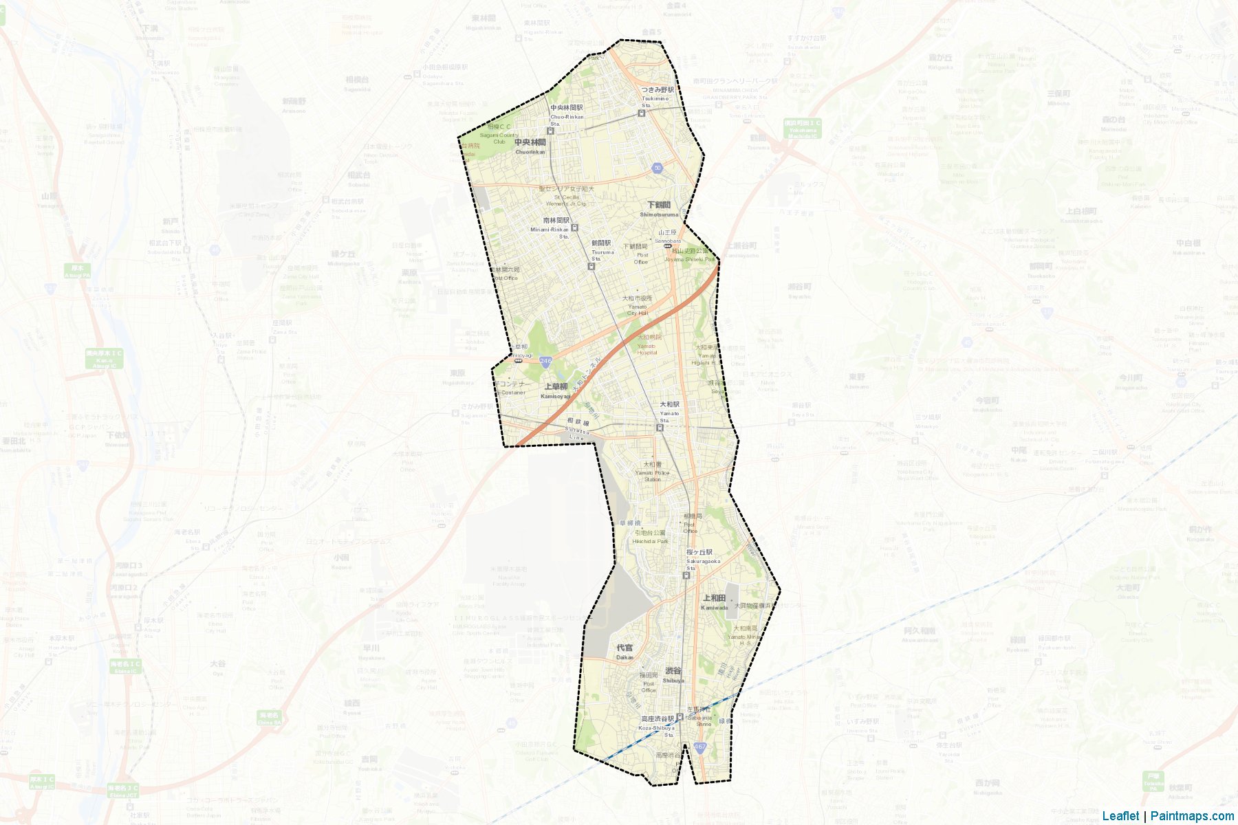 Yamato (Kanagawa Prefecture) Map Cropping Samples-2